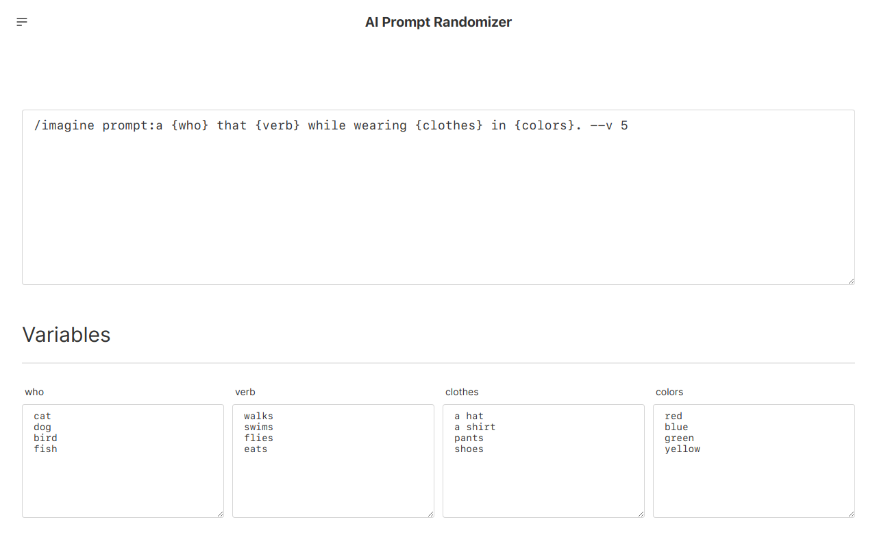 AI Prompt Randomizer logo