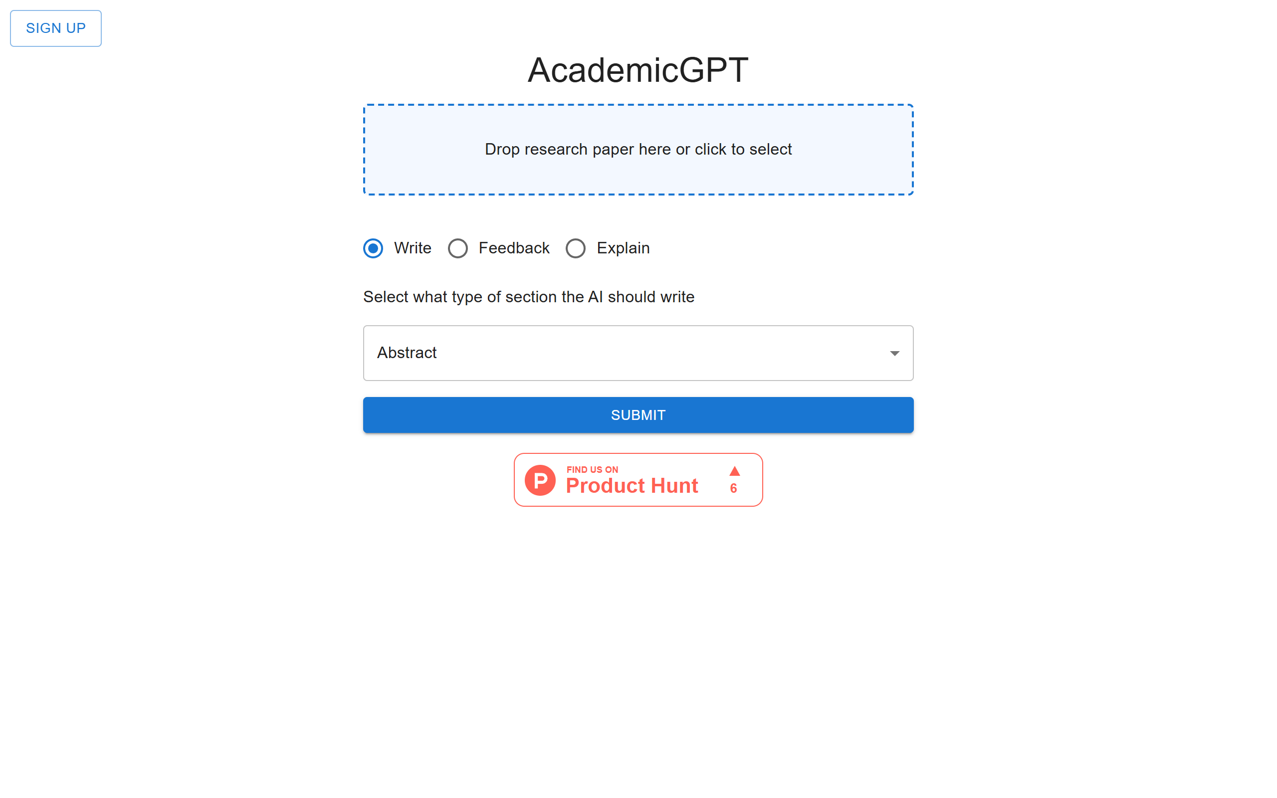 AcademicGPT screenshot
