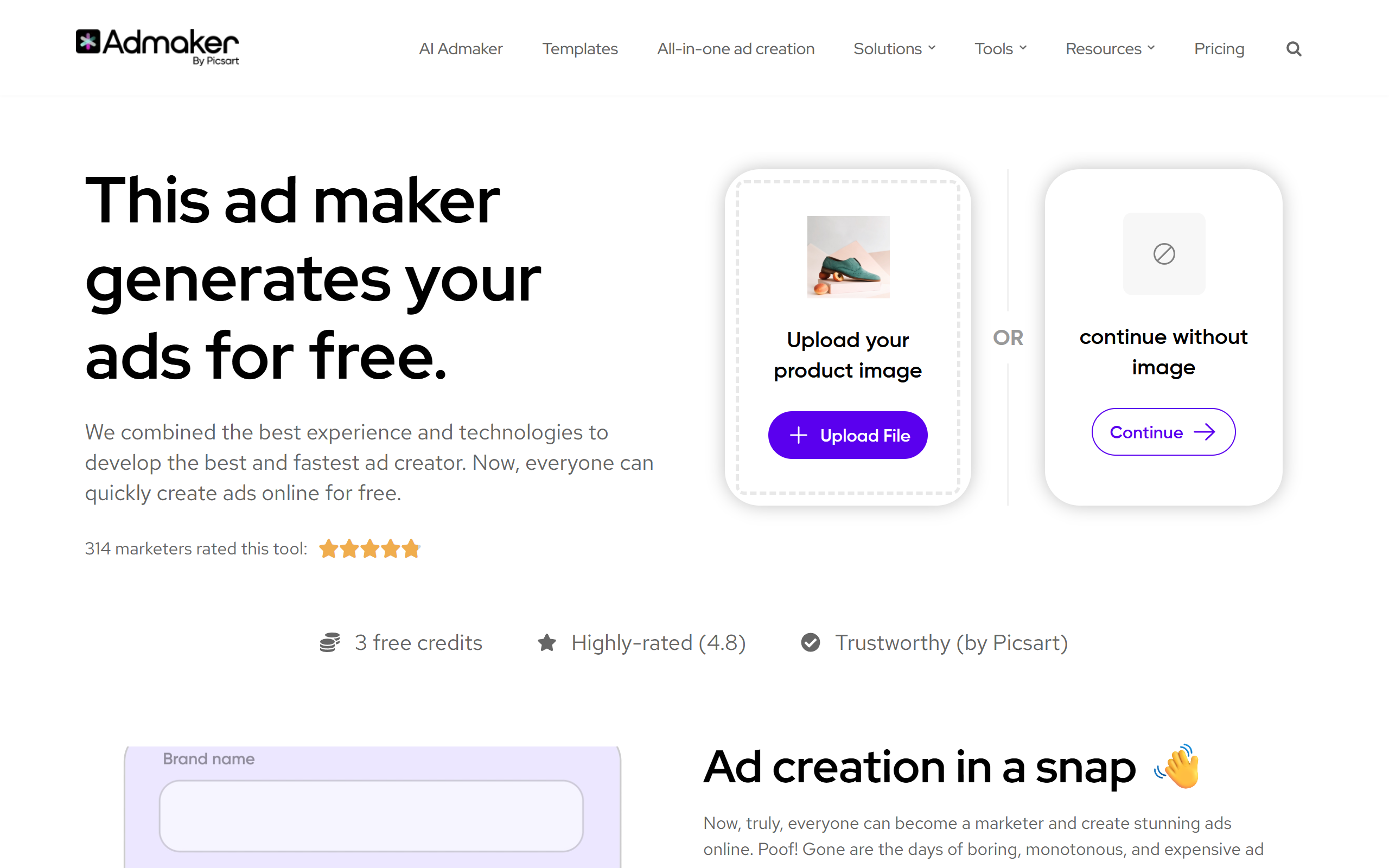 Admaker screenshot