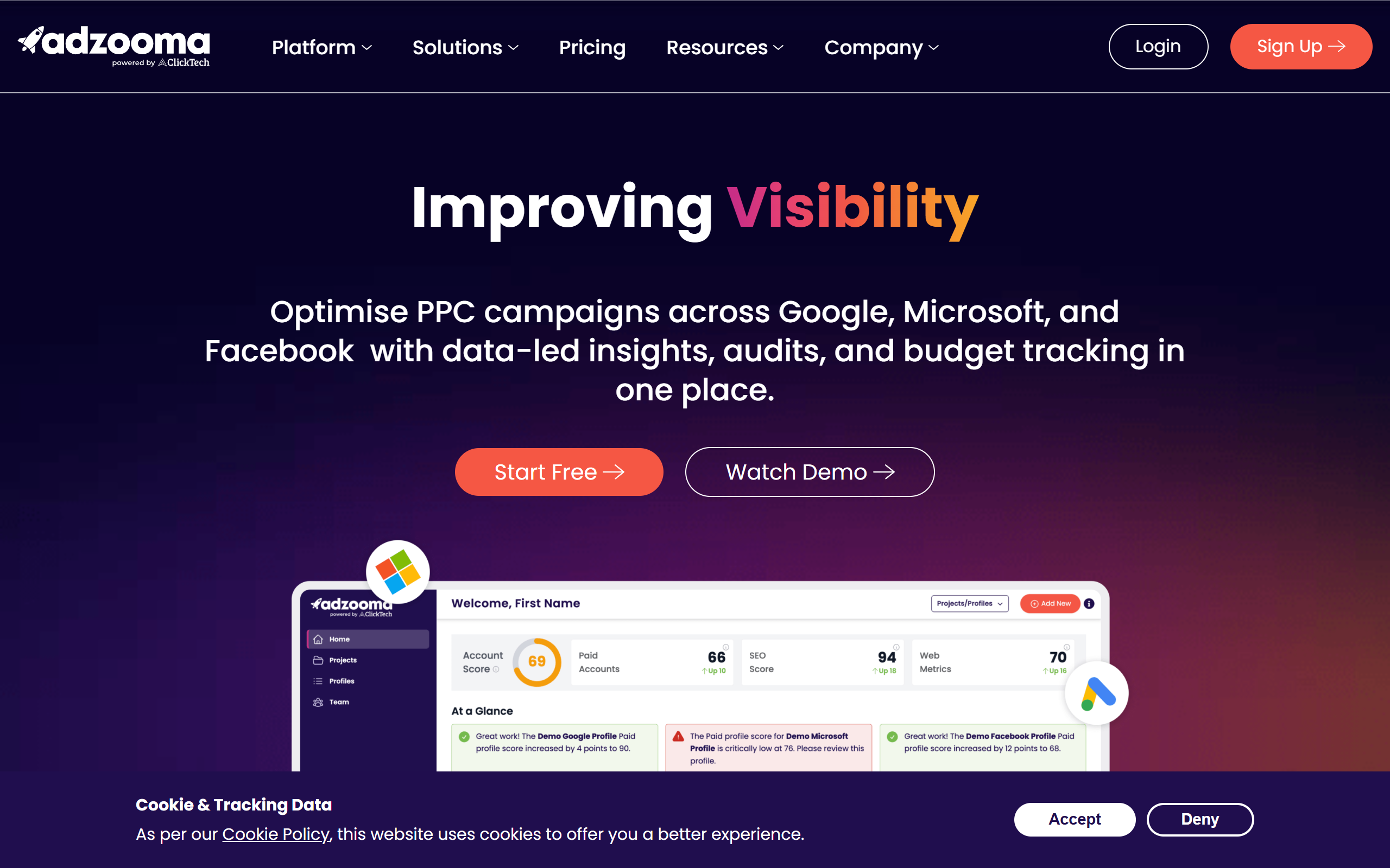 Adzooma screenshot