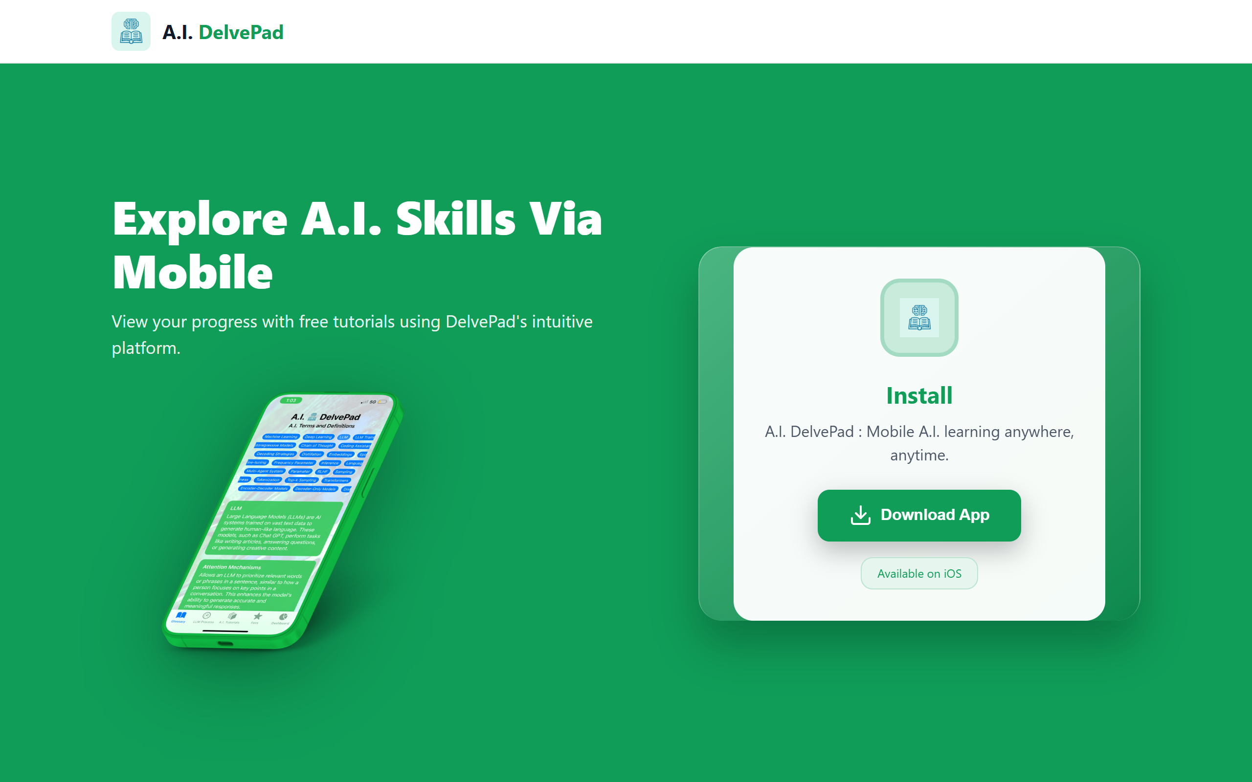 AI DelvePad screenshot