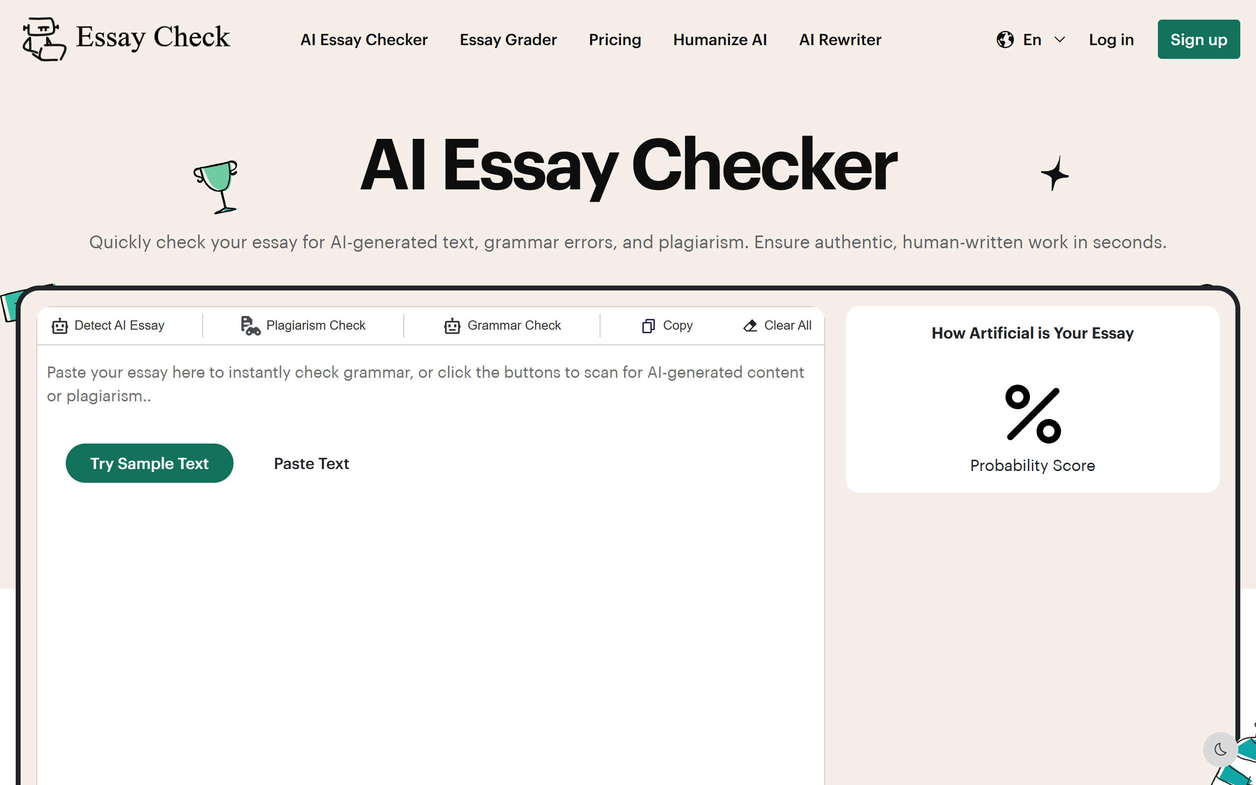 AI Essay Checker screenshot