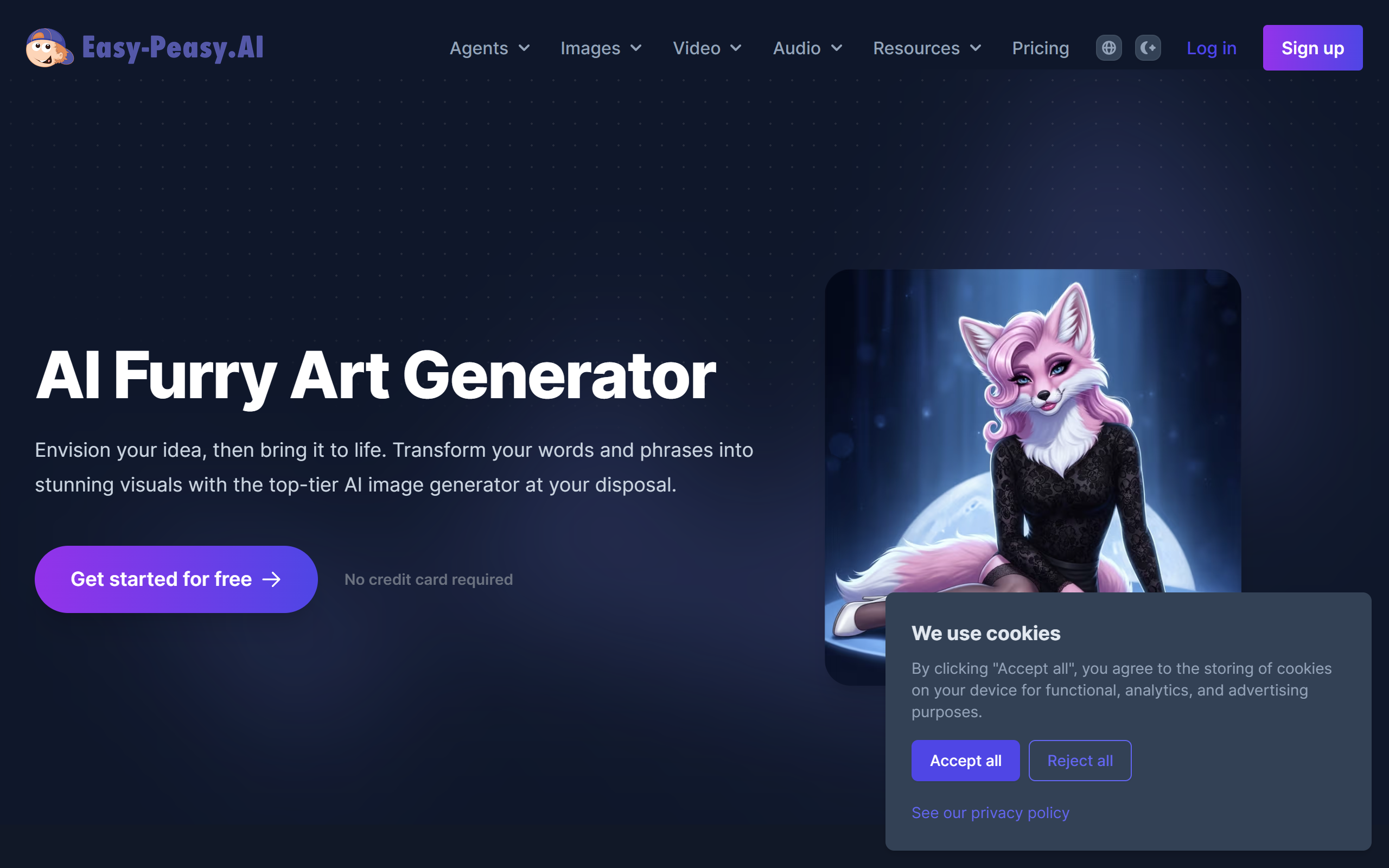 AI Furry Art Generator - Easy-Peasy.AI screenshot
