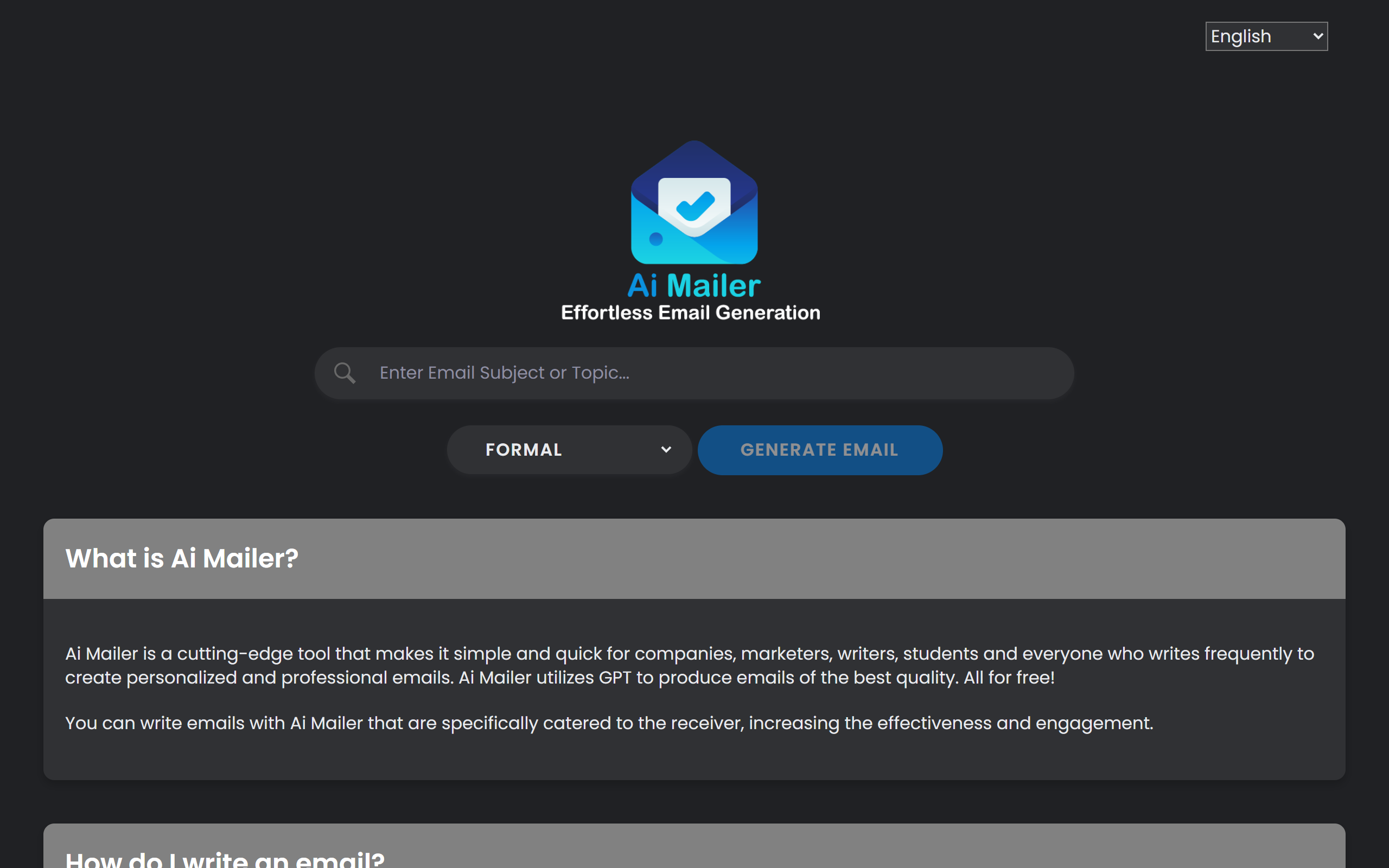 AI Mailer screenshot