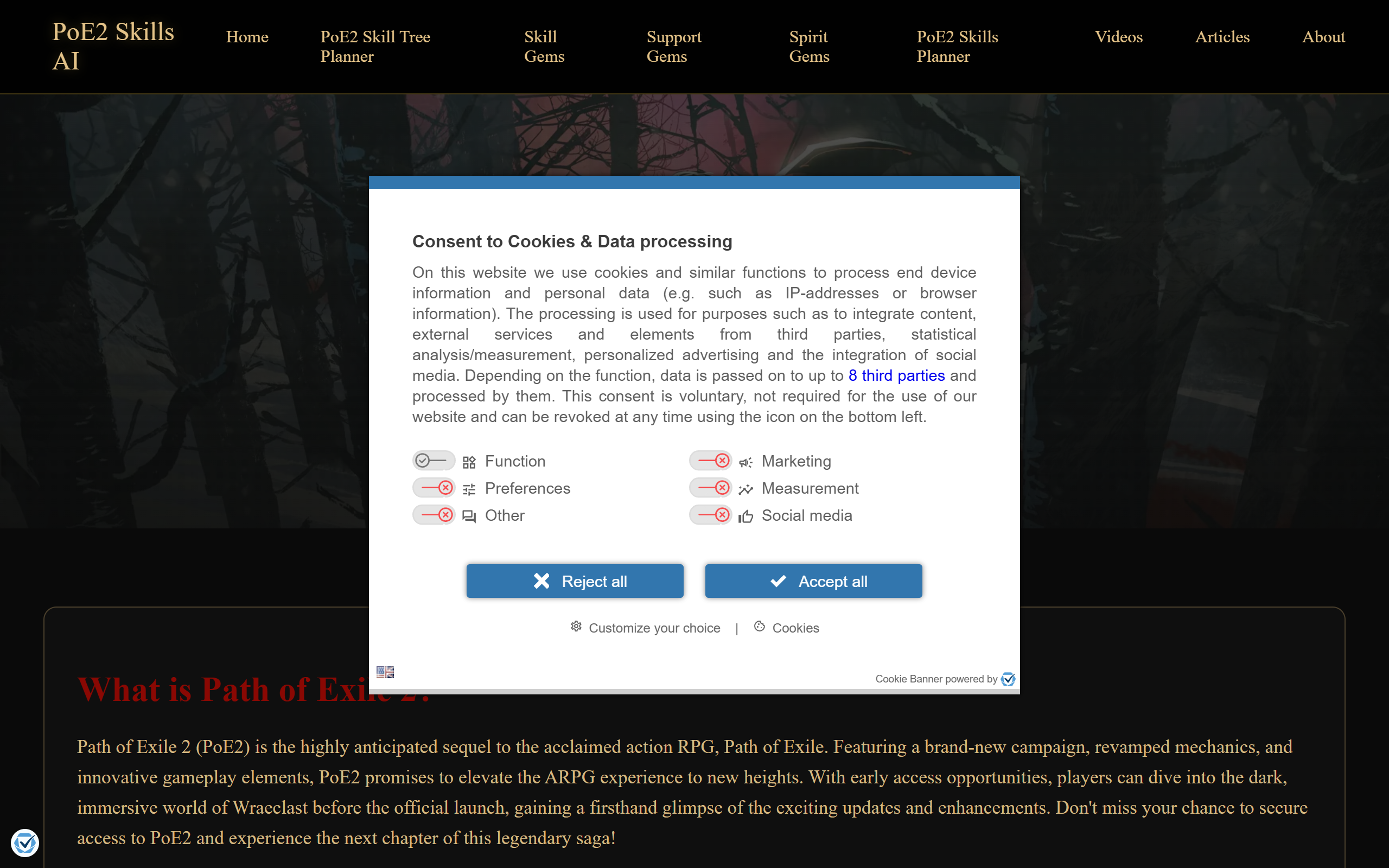 AI PoE2 Skills Planner screenshot