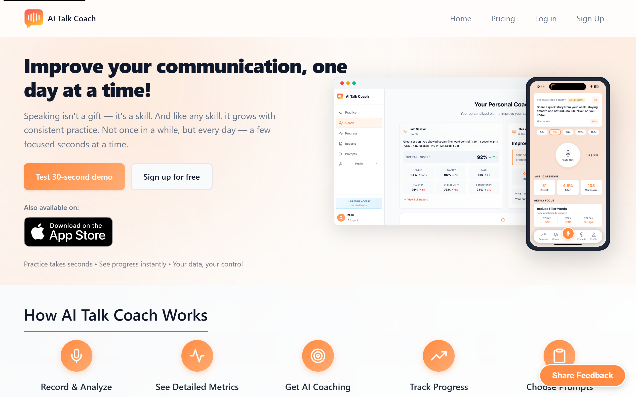 Ai Talk Coach screenshot