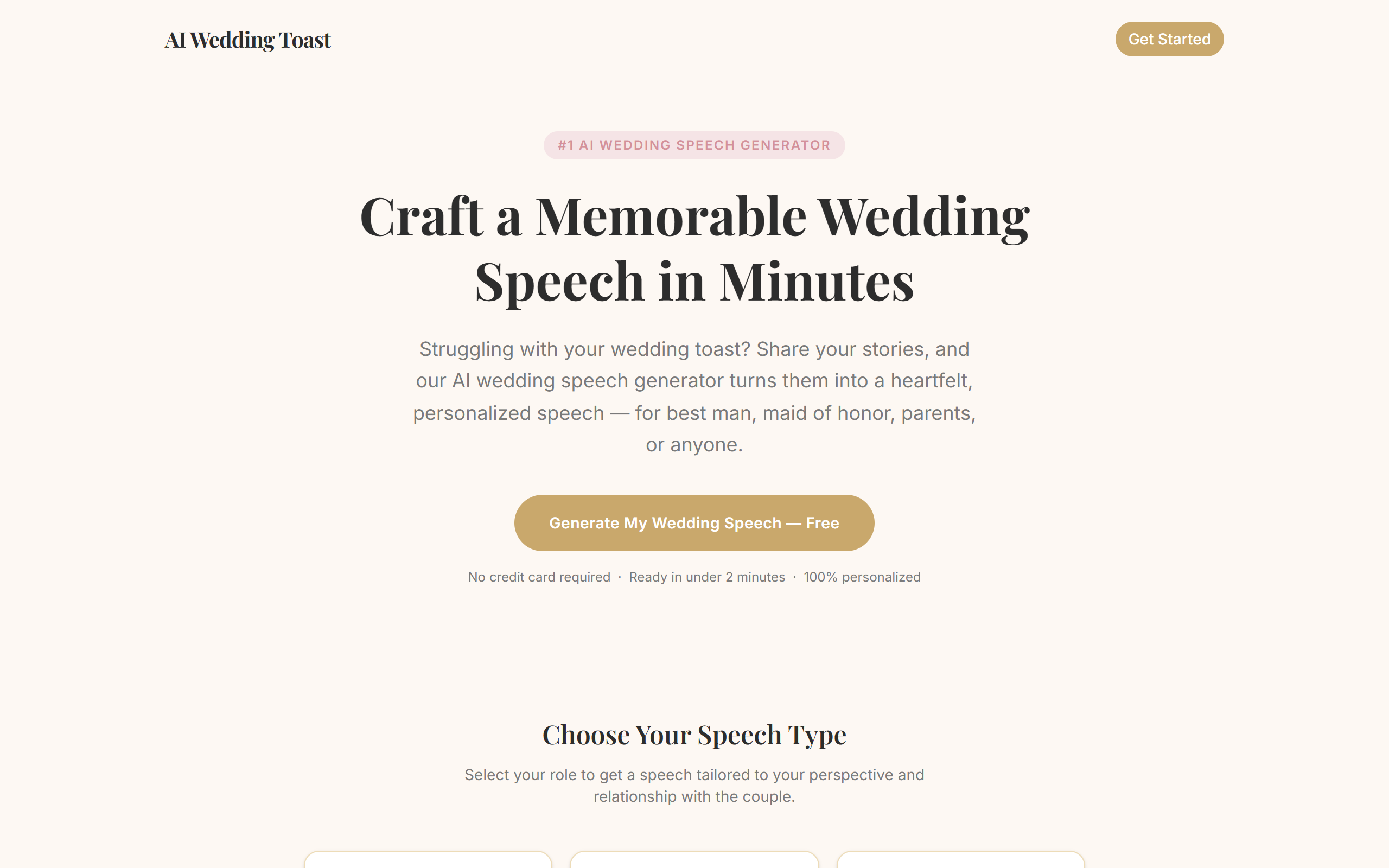 AI Wedding Toast screenshot