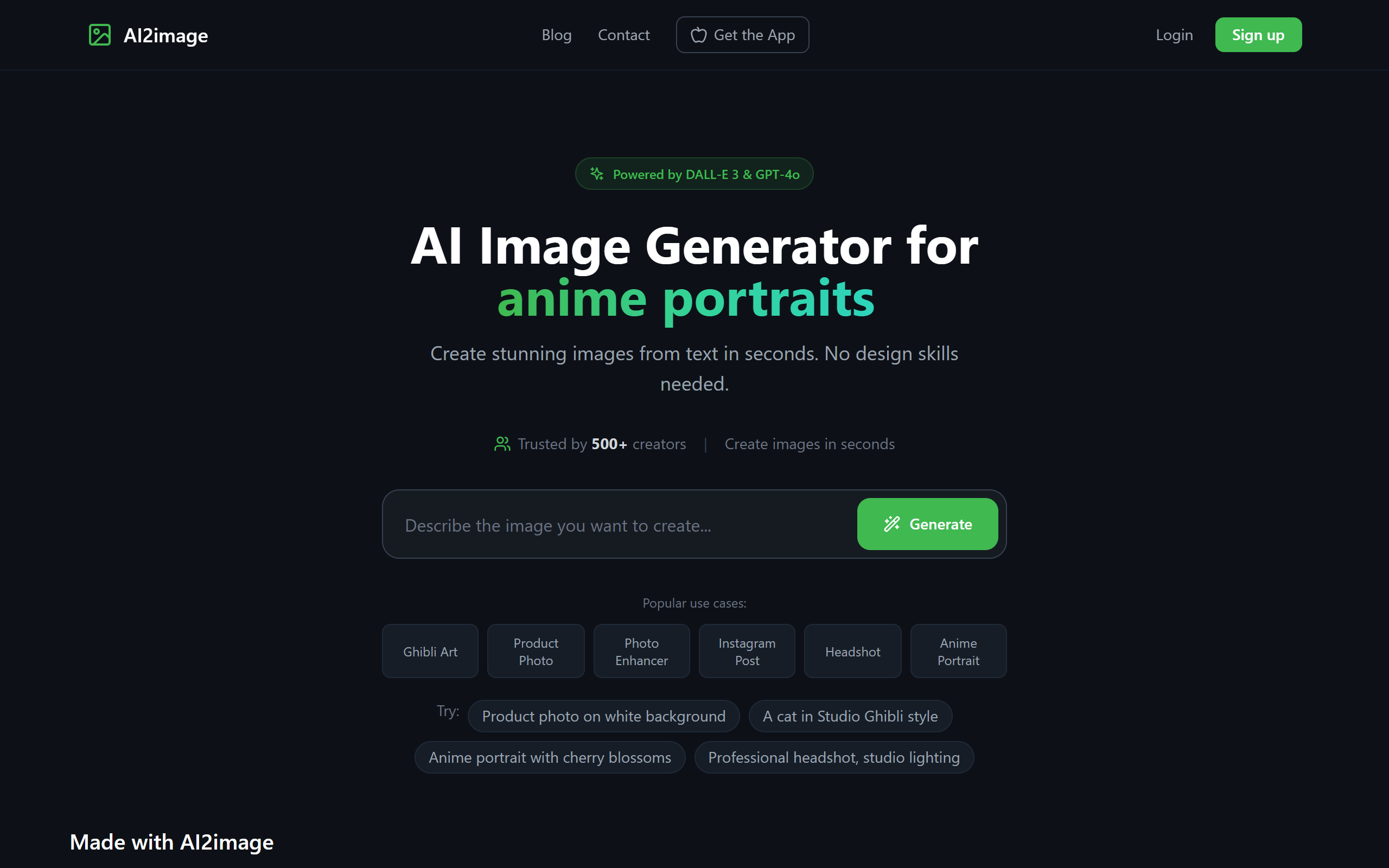 AI2image AI screenshot