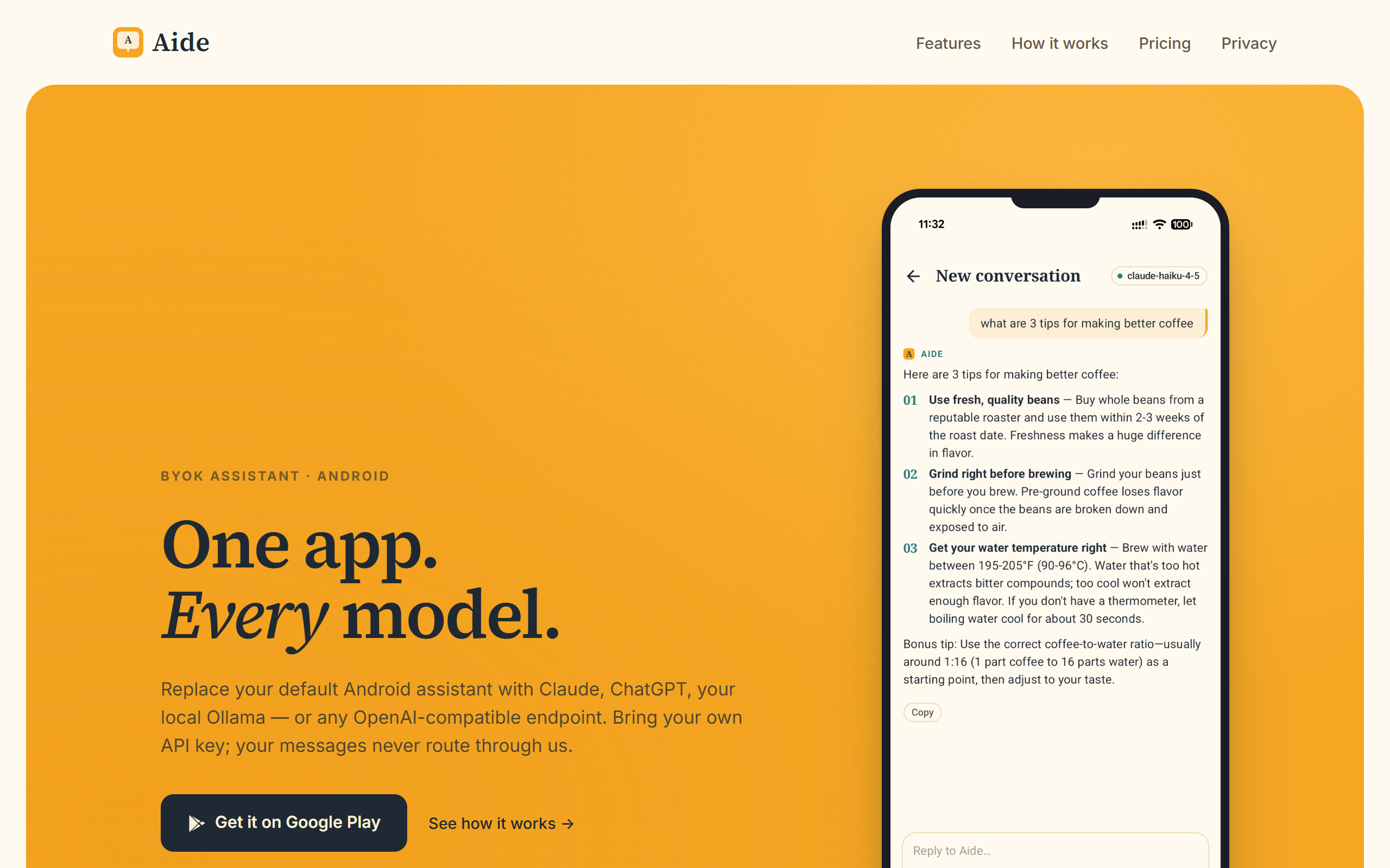 Aide screenshot