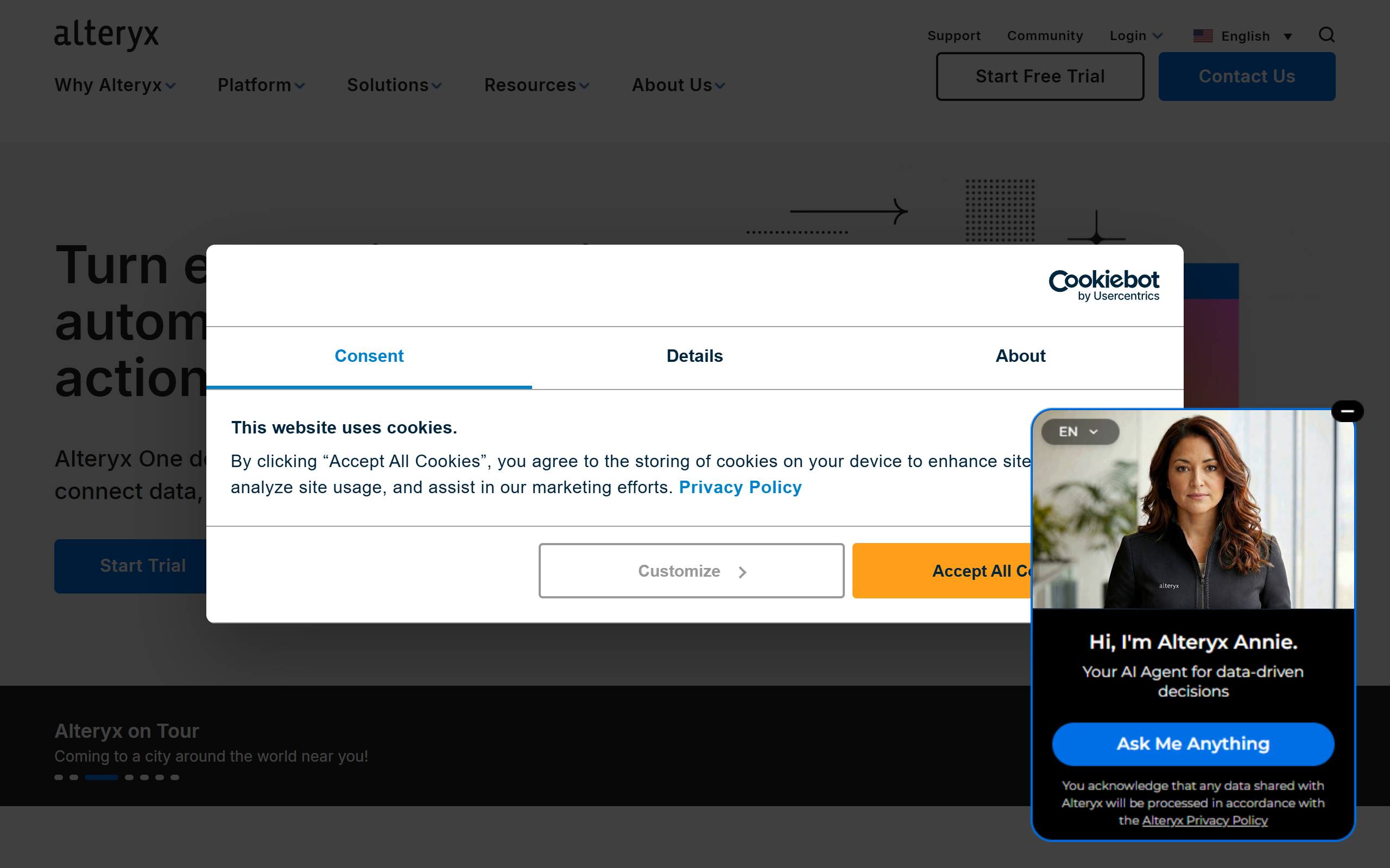 Alteryx AI Platform screenshot