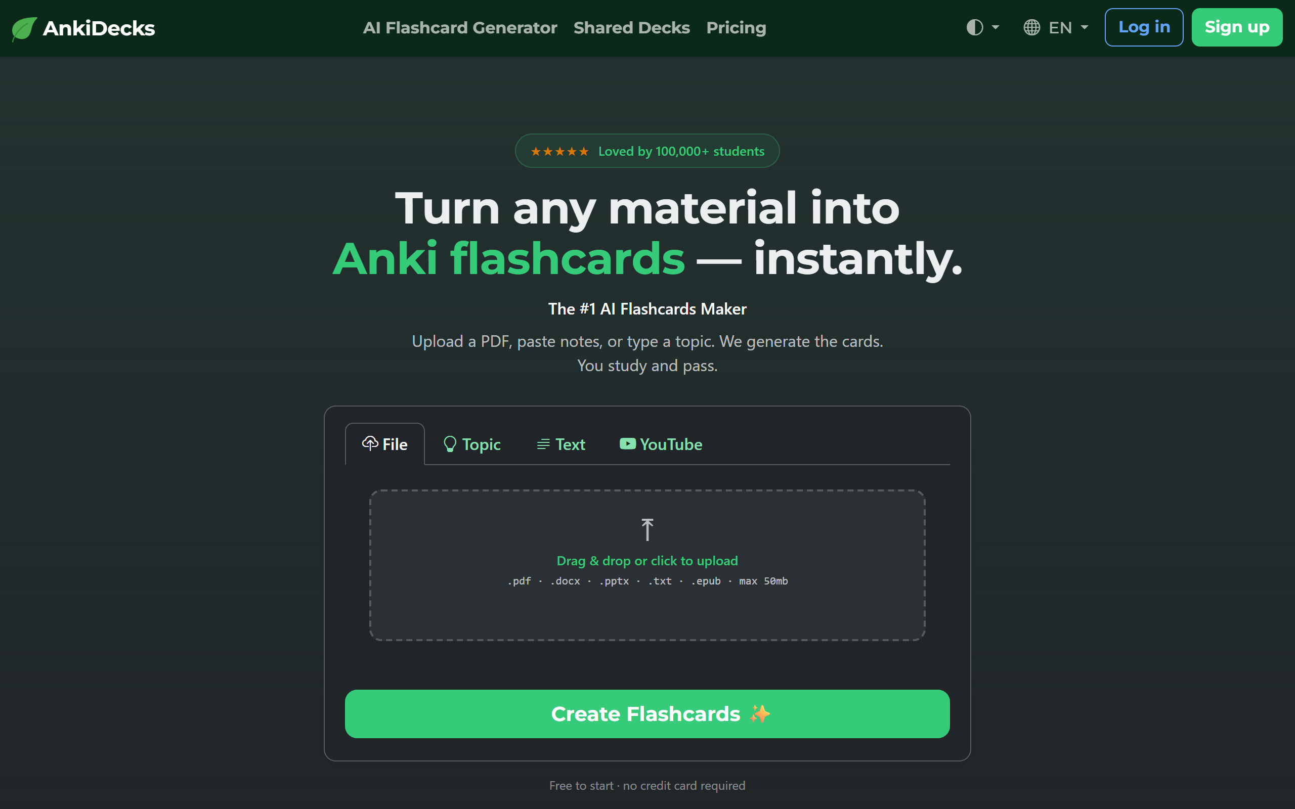 AnkiDecks AI screenshot