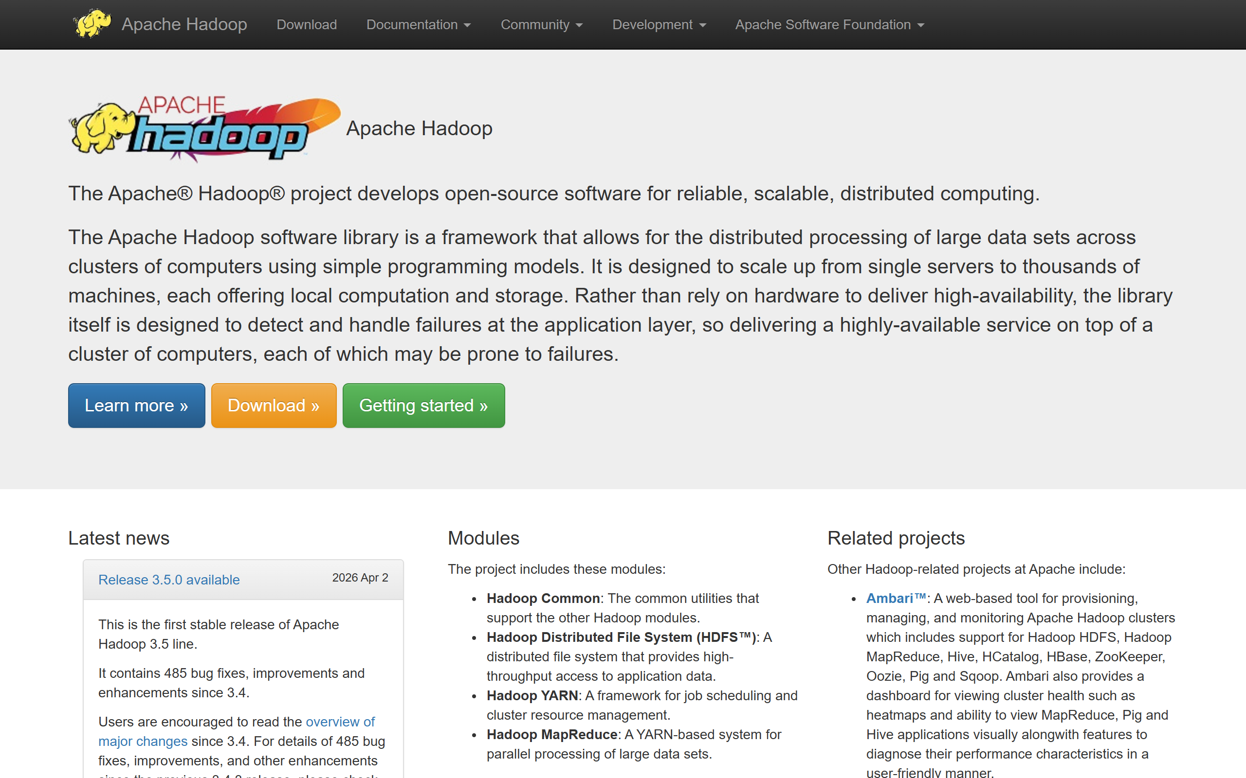 Apache Hadoop screenshot