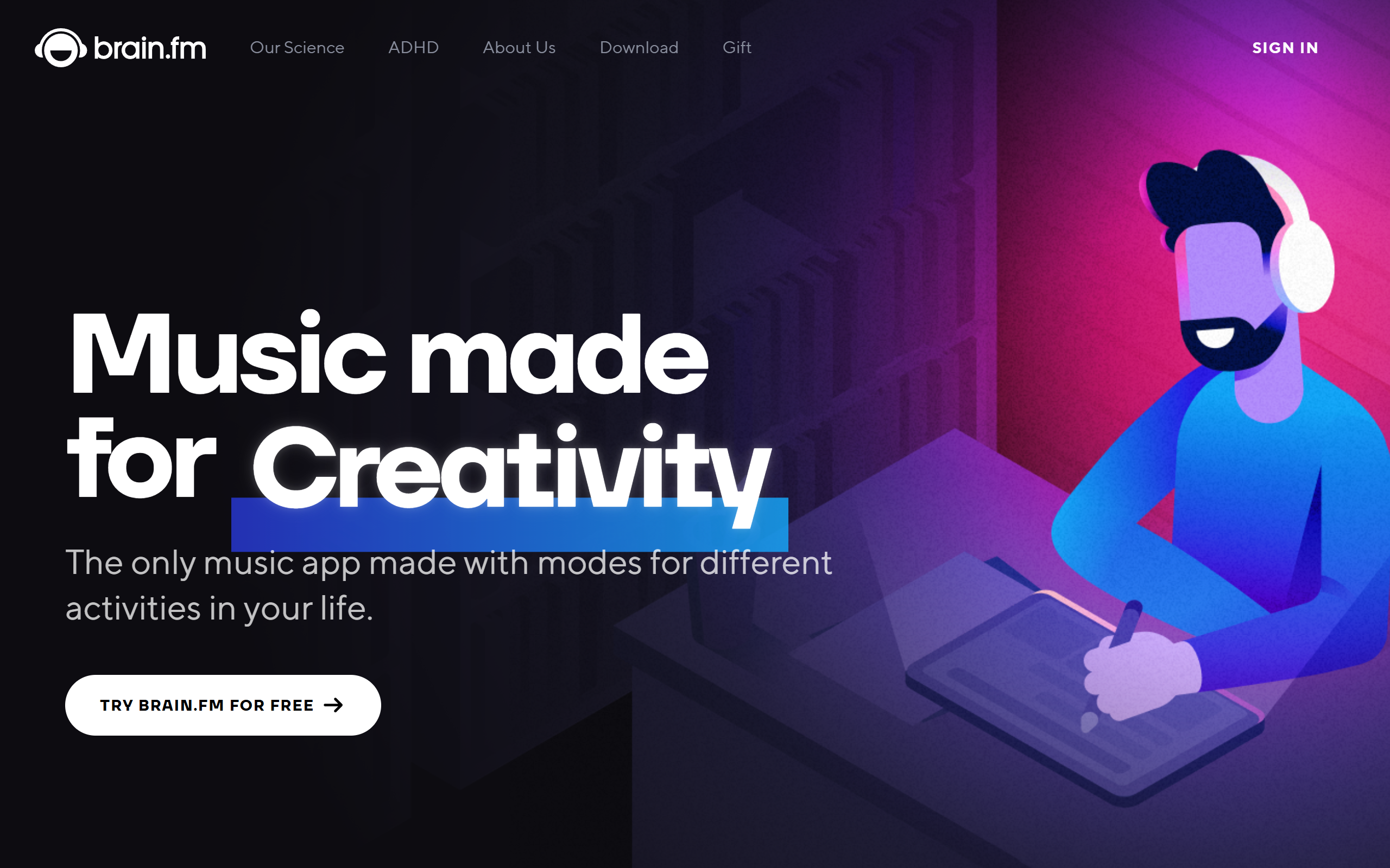 Brain.fm screenshot
