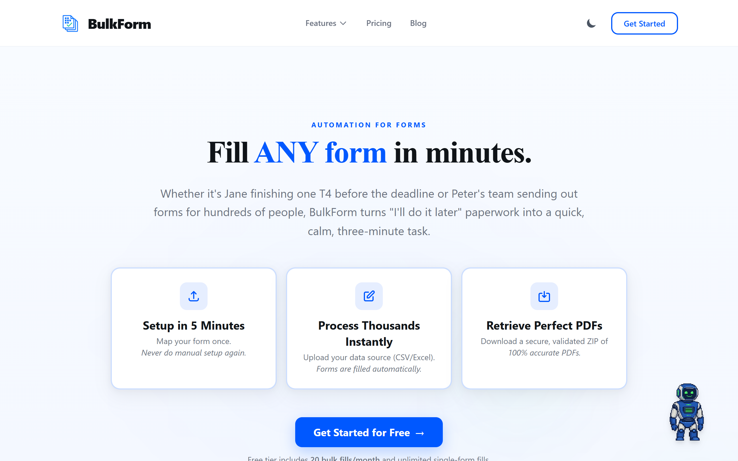BulkForm screenshot