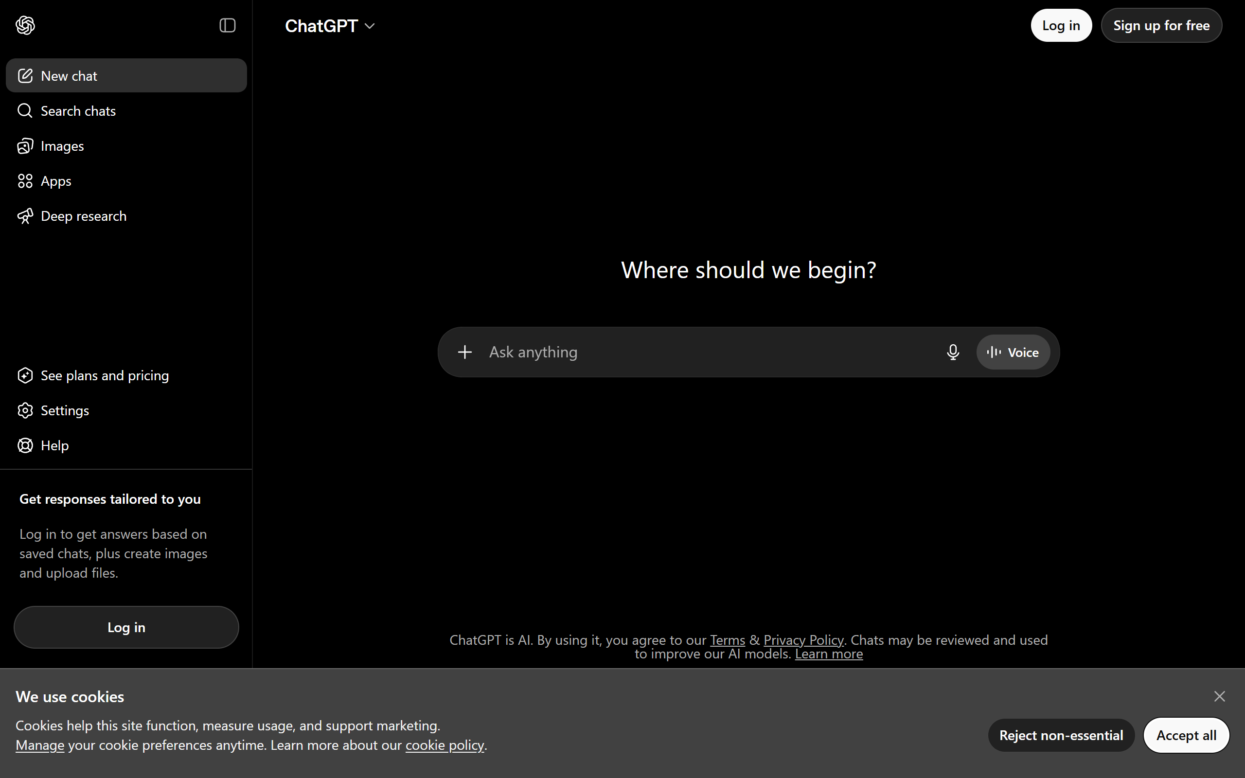 ChatGPT screenshot