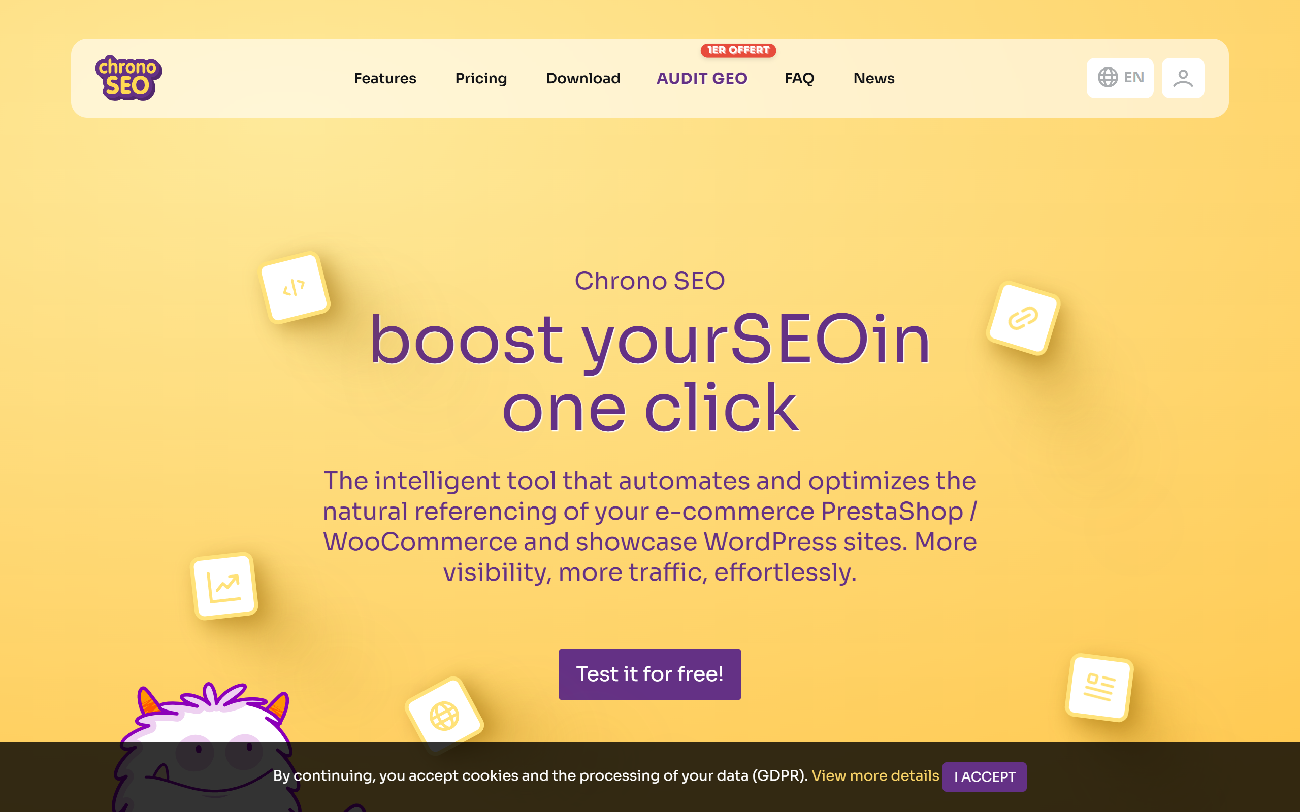 Chrono SEO screenshot