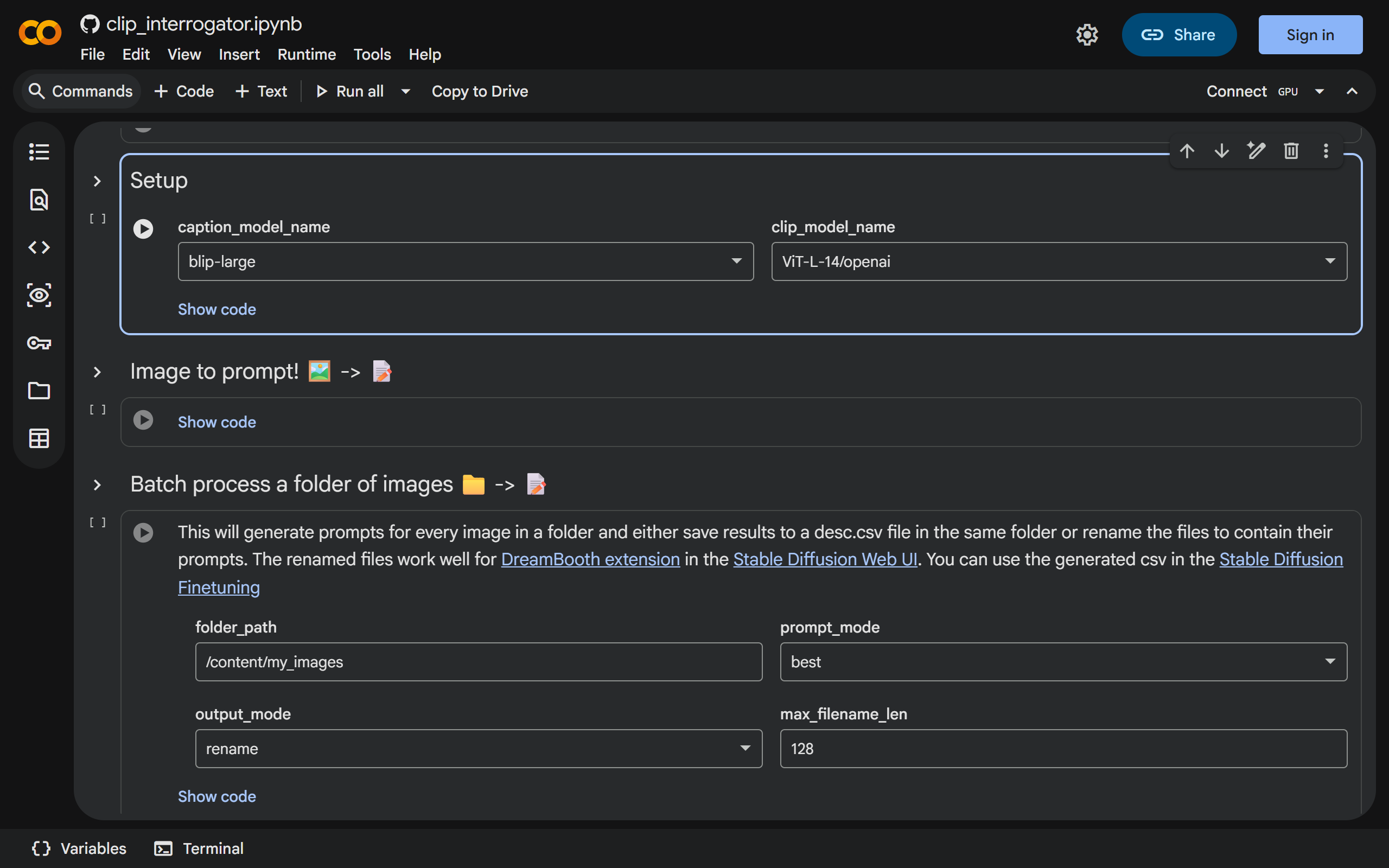 Clip Interrogator screenshot