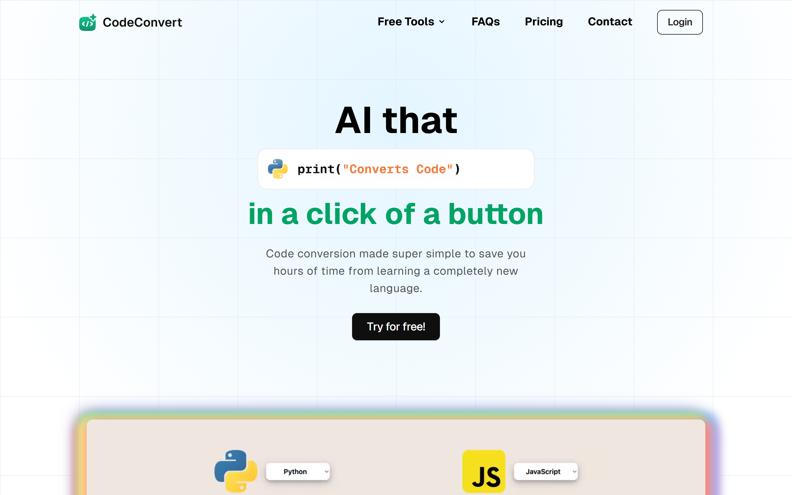 CodeConvert AI screenshot