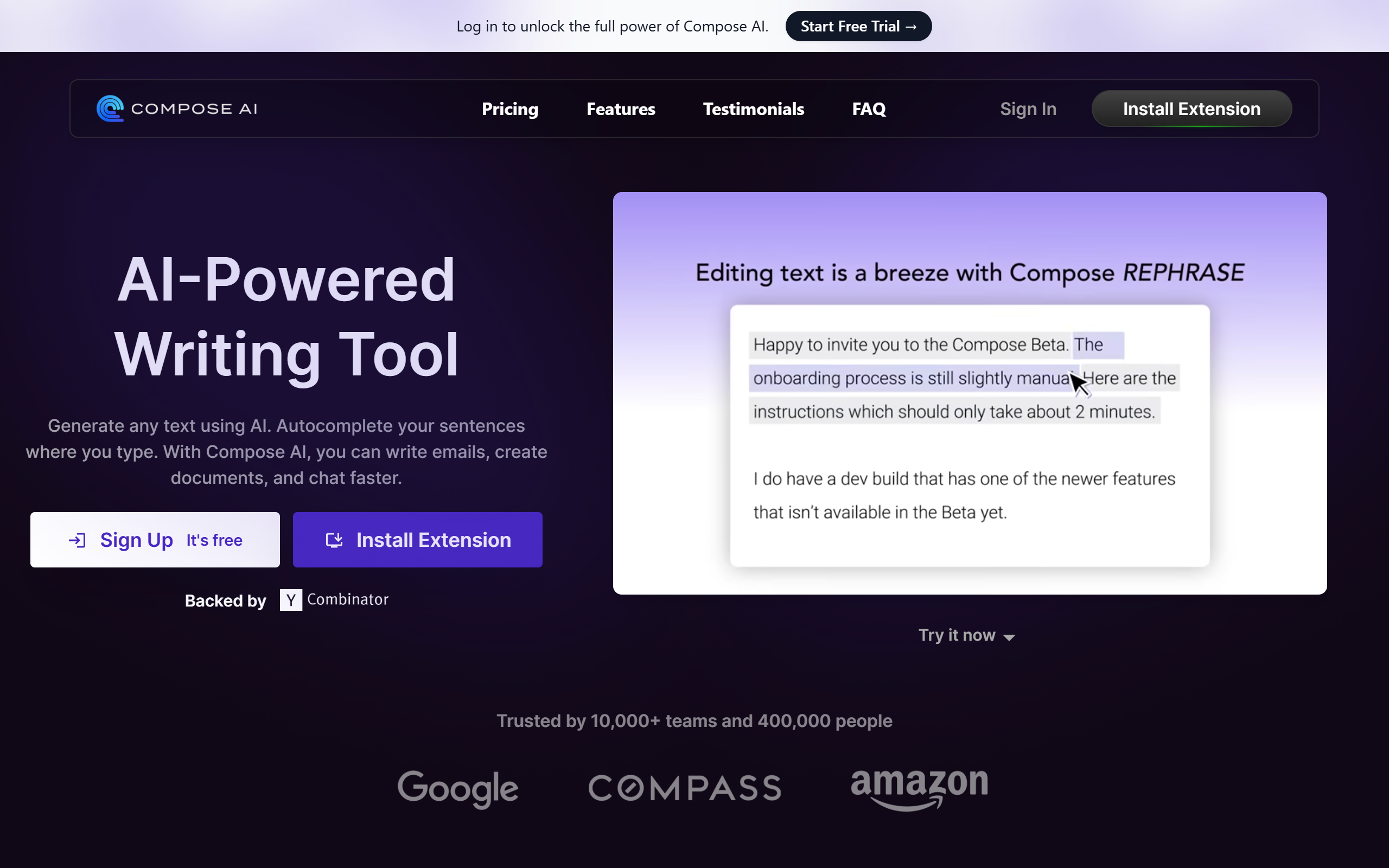 Compose AI screenshot