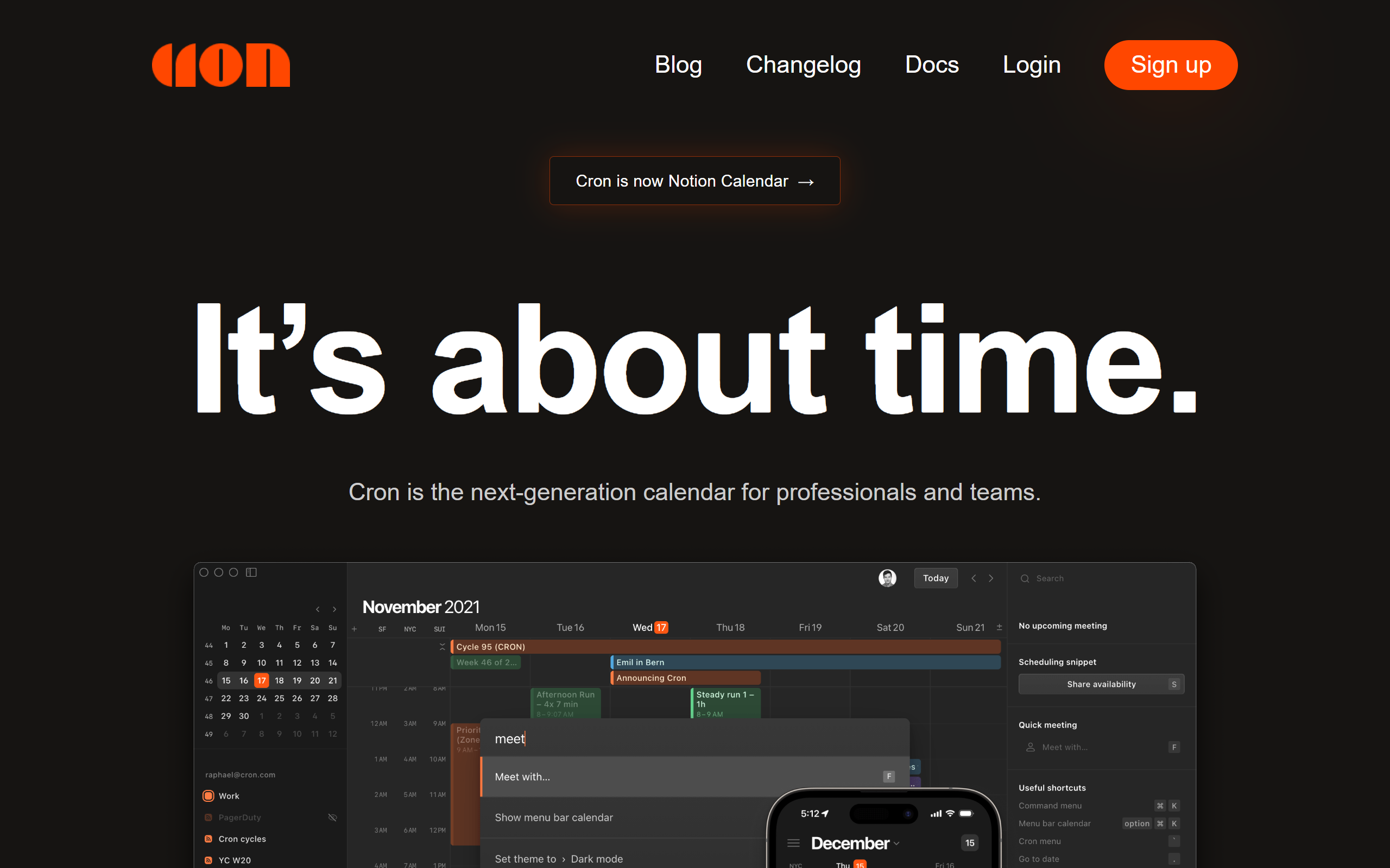 Cron Calendar screenshot
