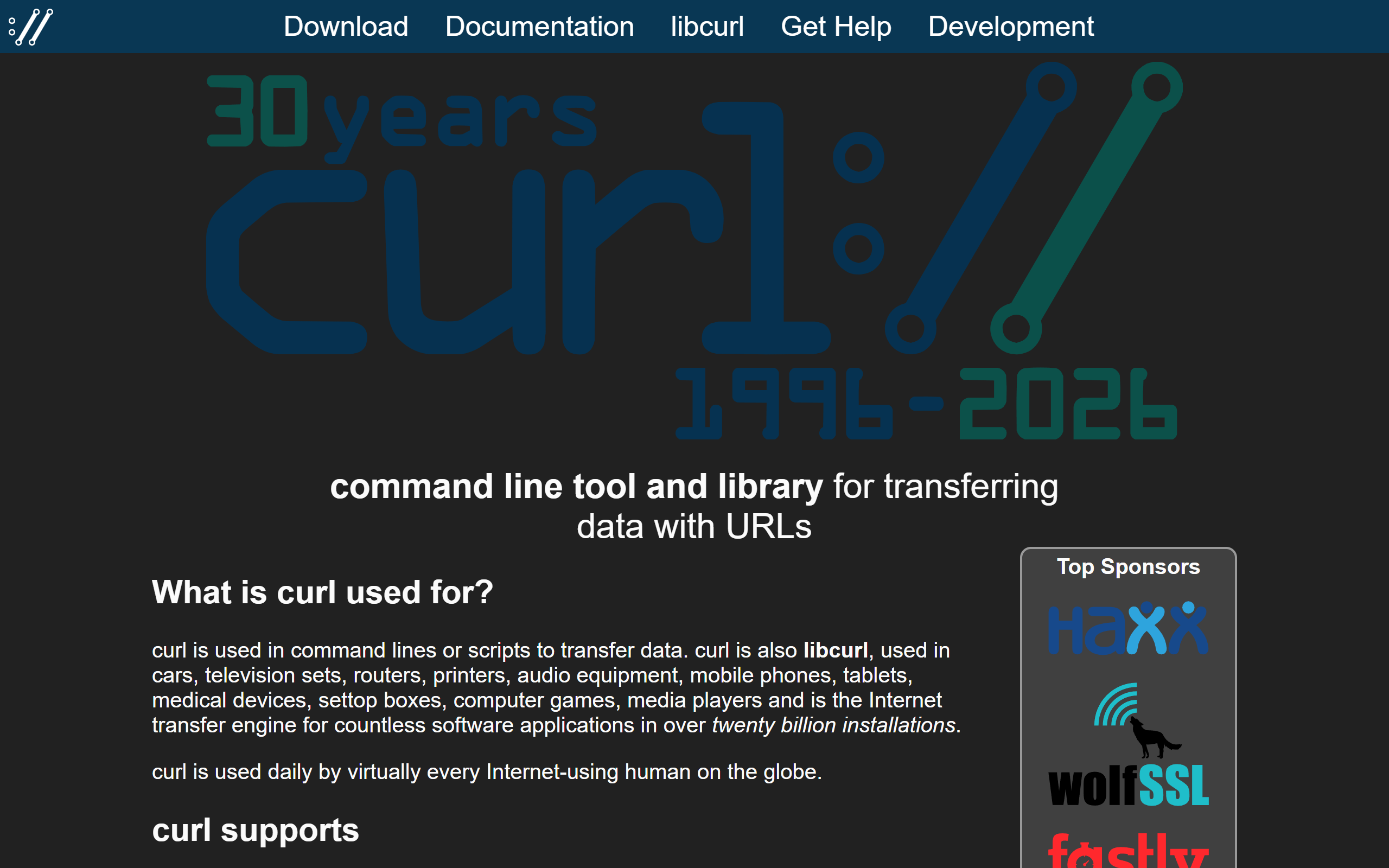 CURL screenshot