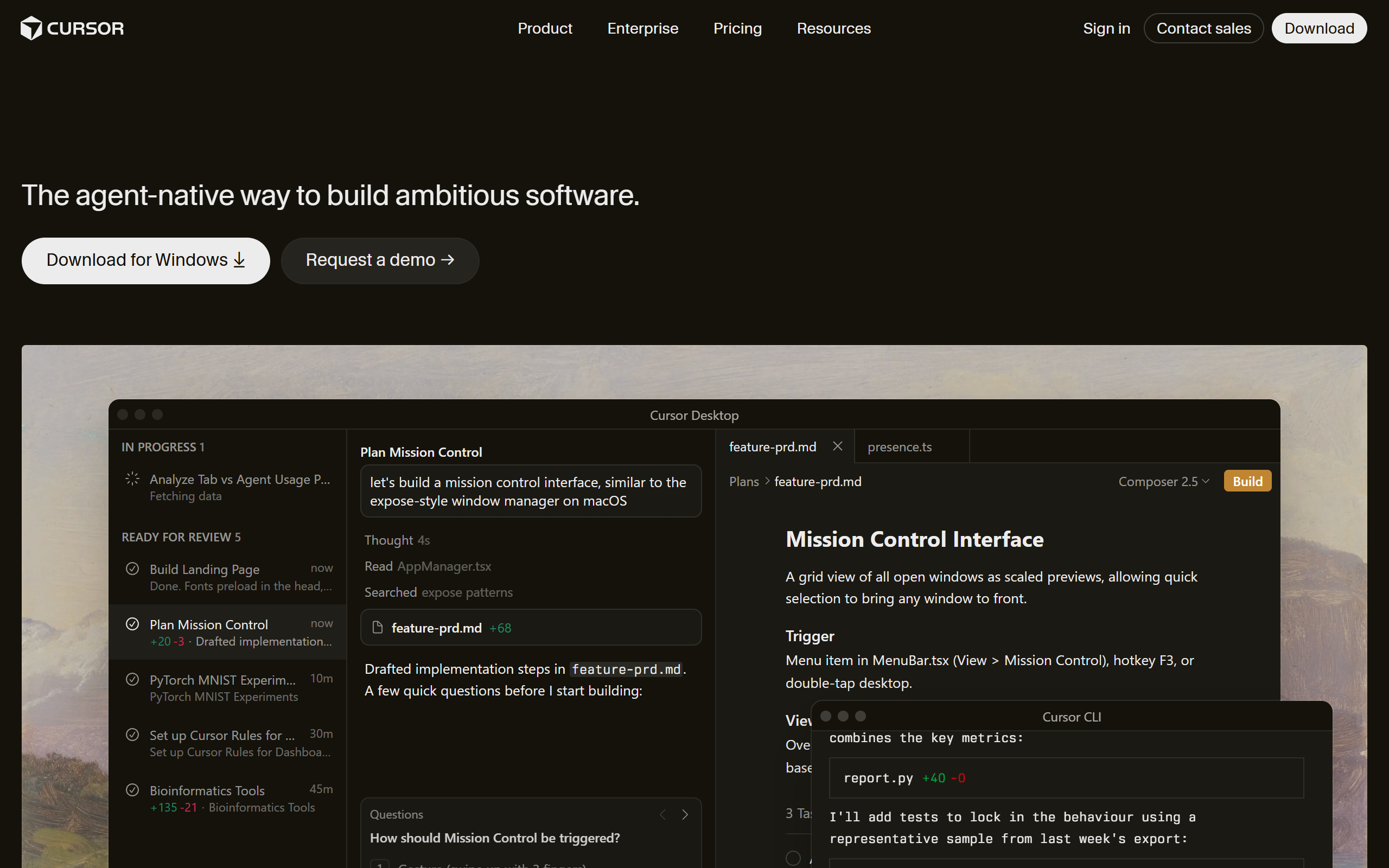 Cursor screenshot