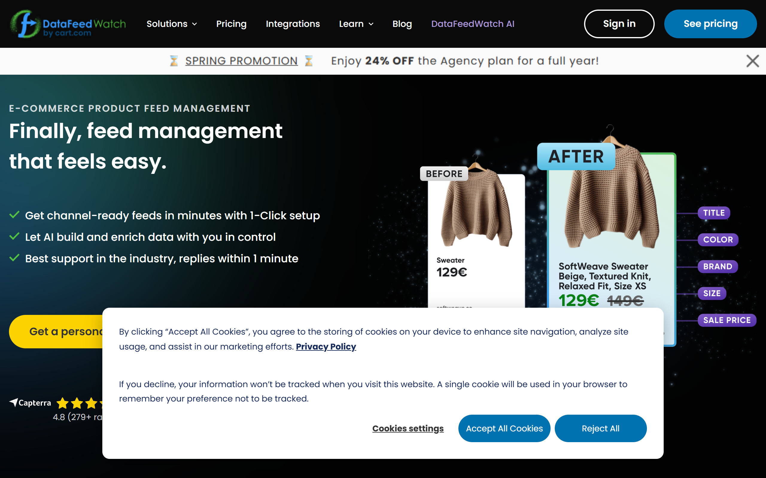 Datafeedwatch screenshot