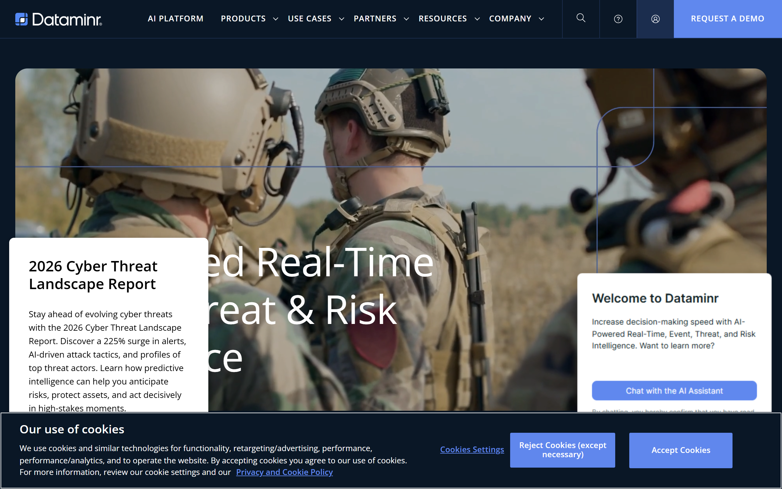 Dataminr screenshot