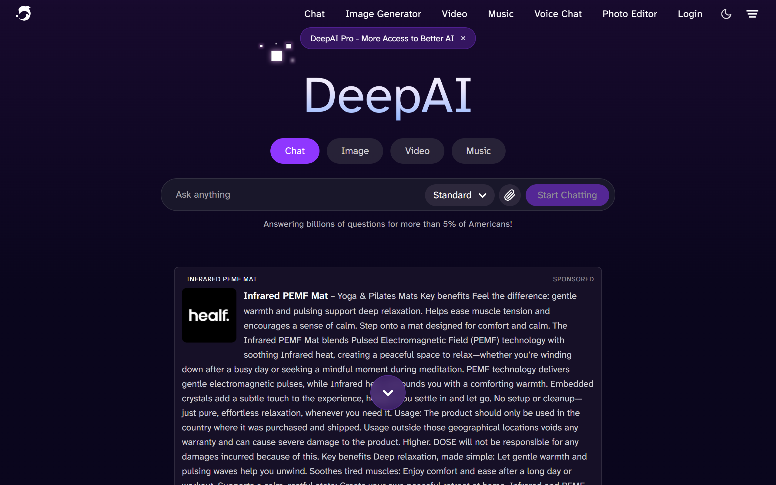 DeepAI screenshot