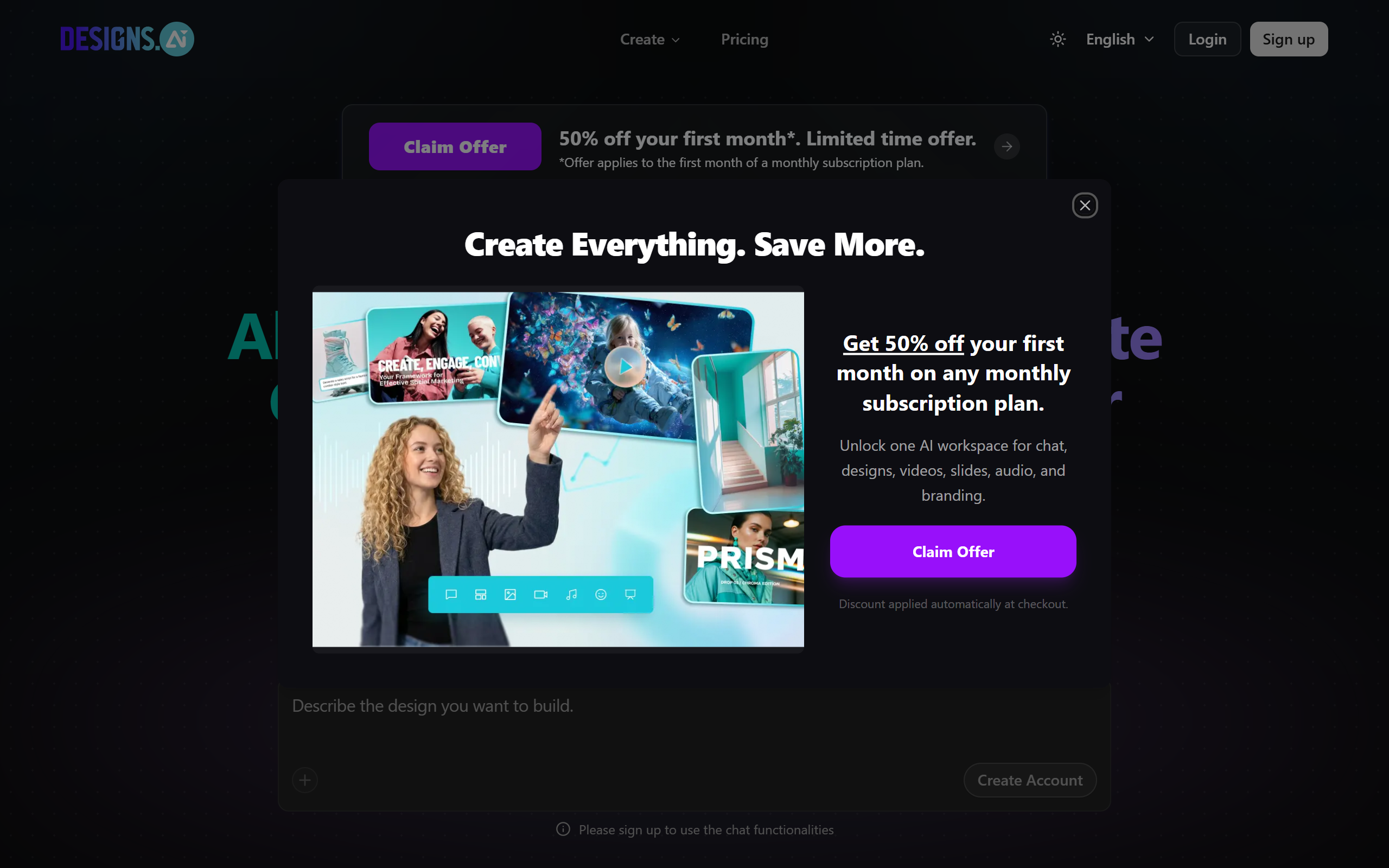 Designs AI screenshot