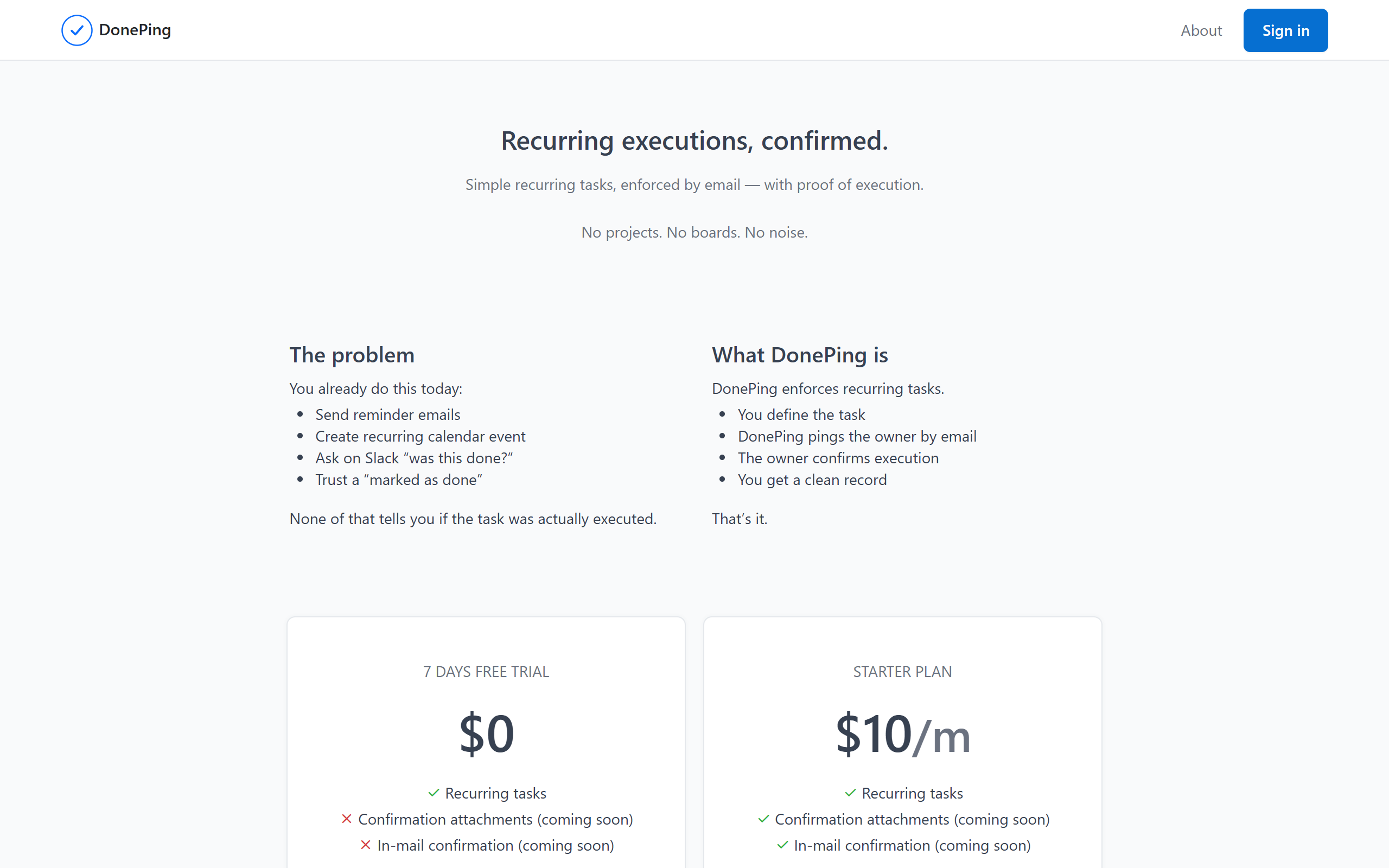 DonePing screenshot
