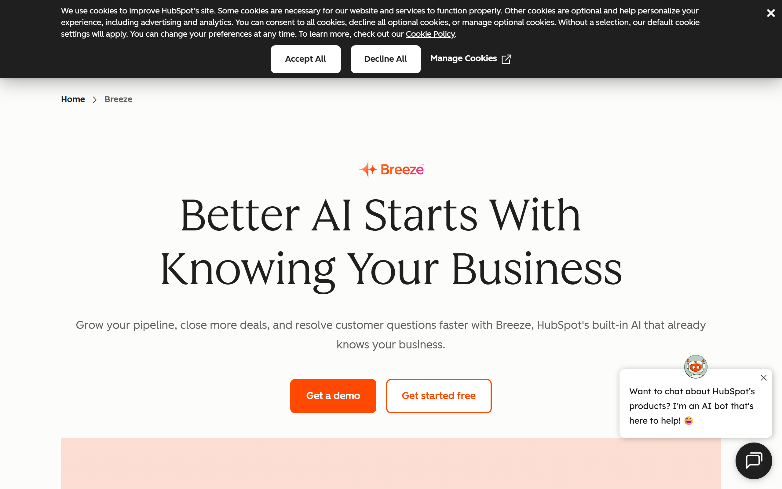 Dot by HubSpot screenshot