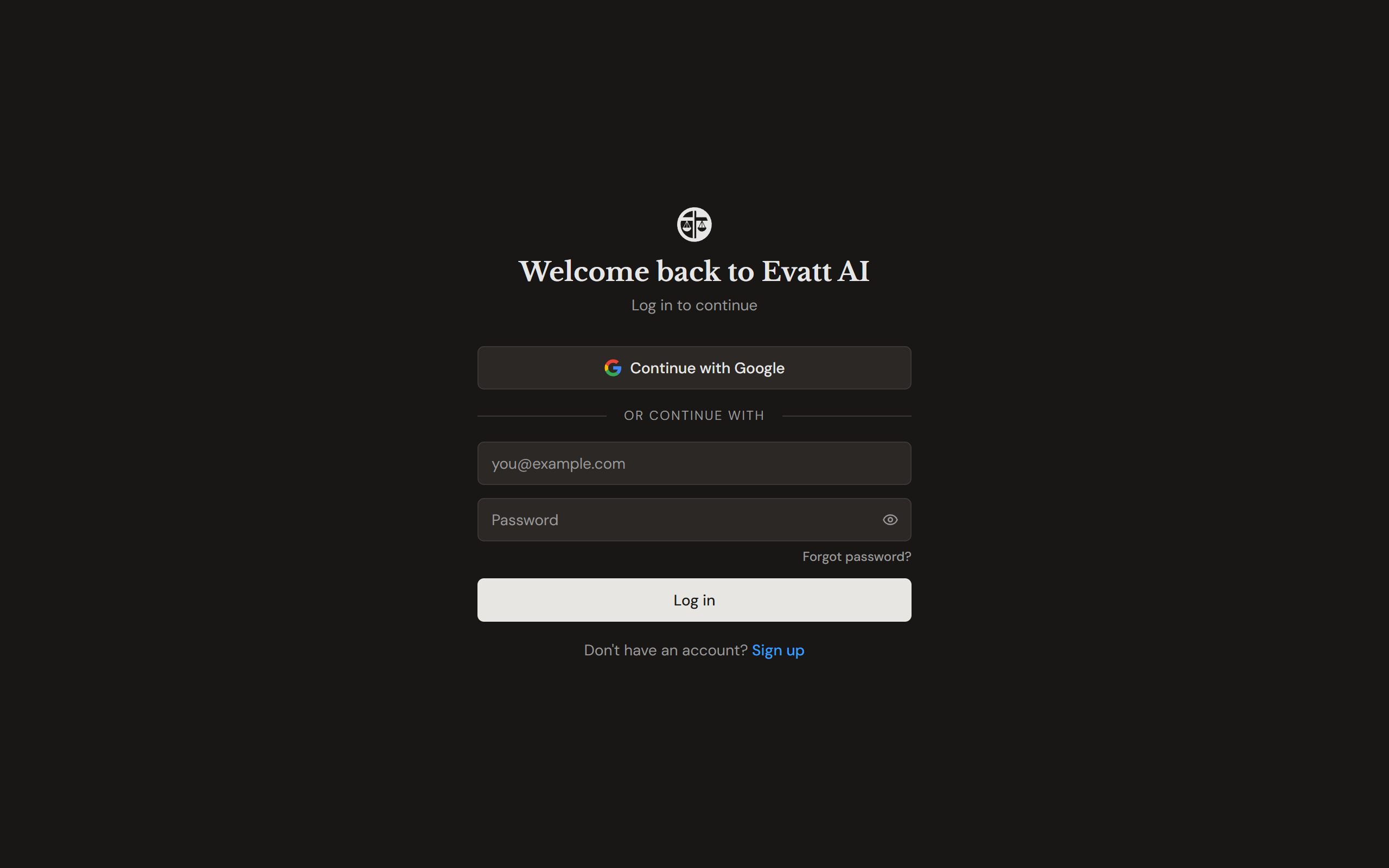 Evatt AI screenshot