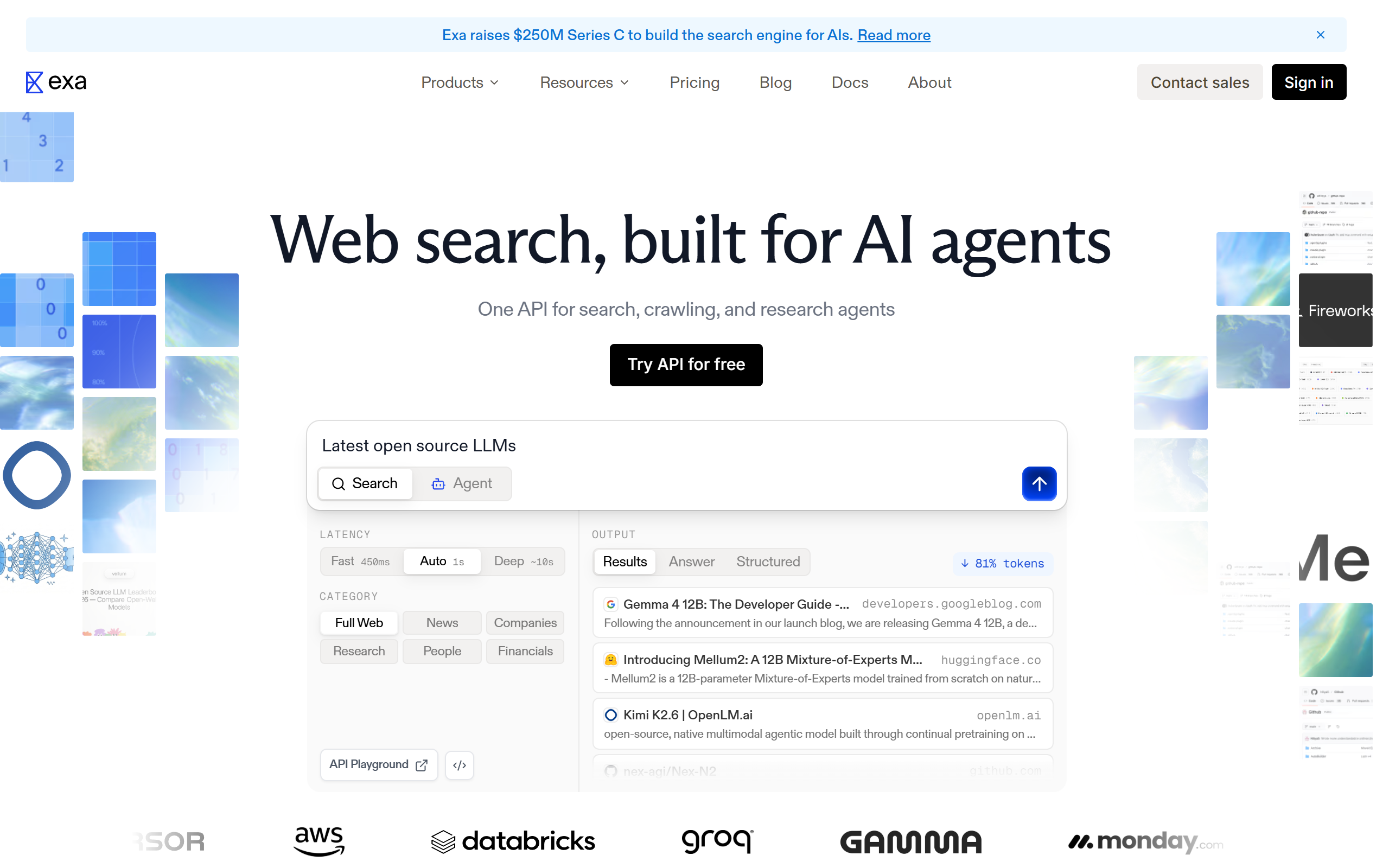 Exa screenshot