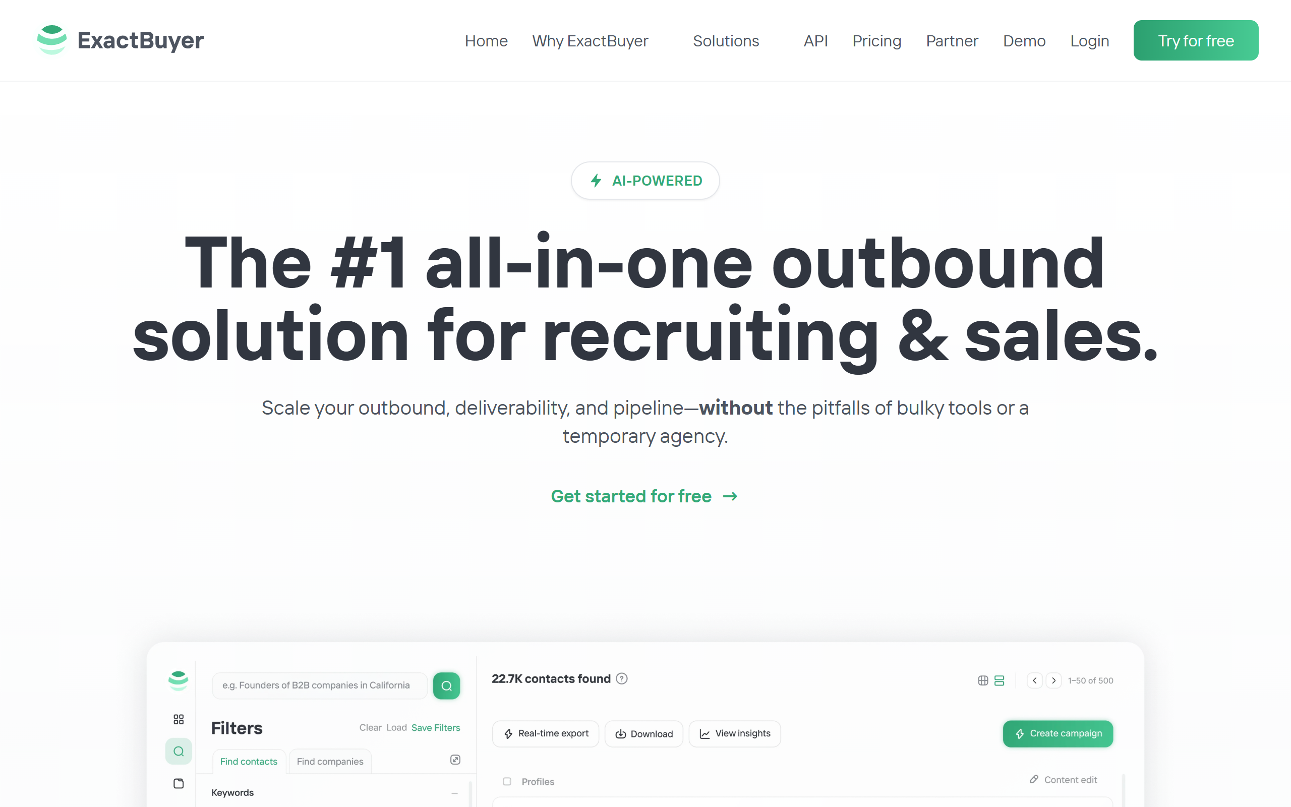 ExactBuyer Search screenshot