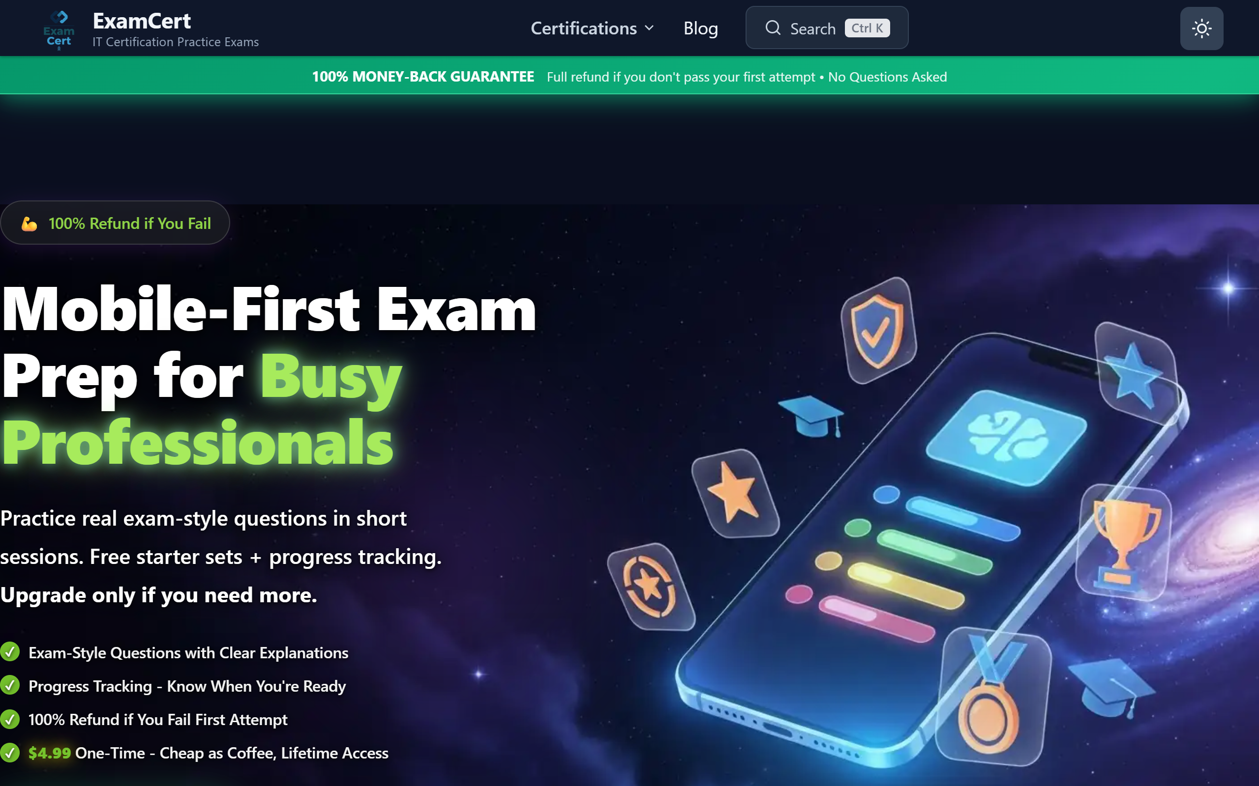 ExamCert screenshot