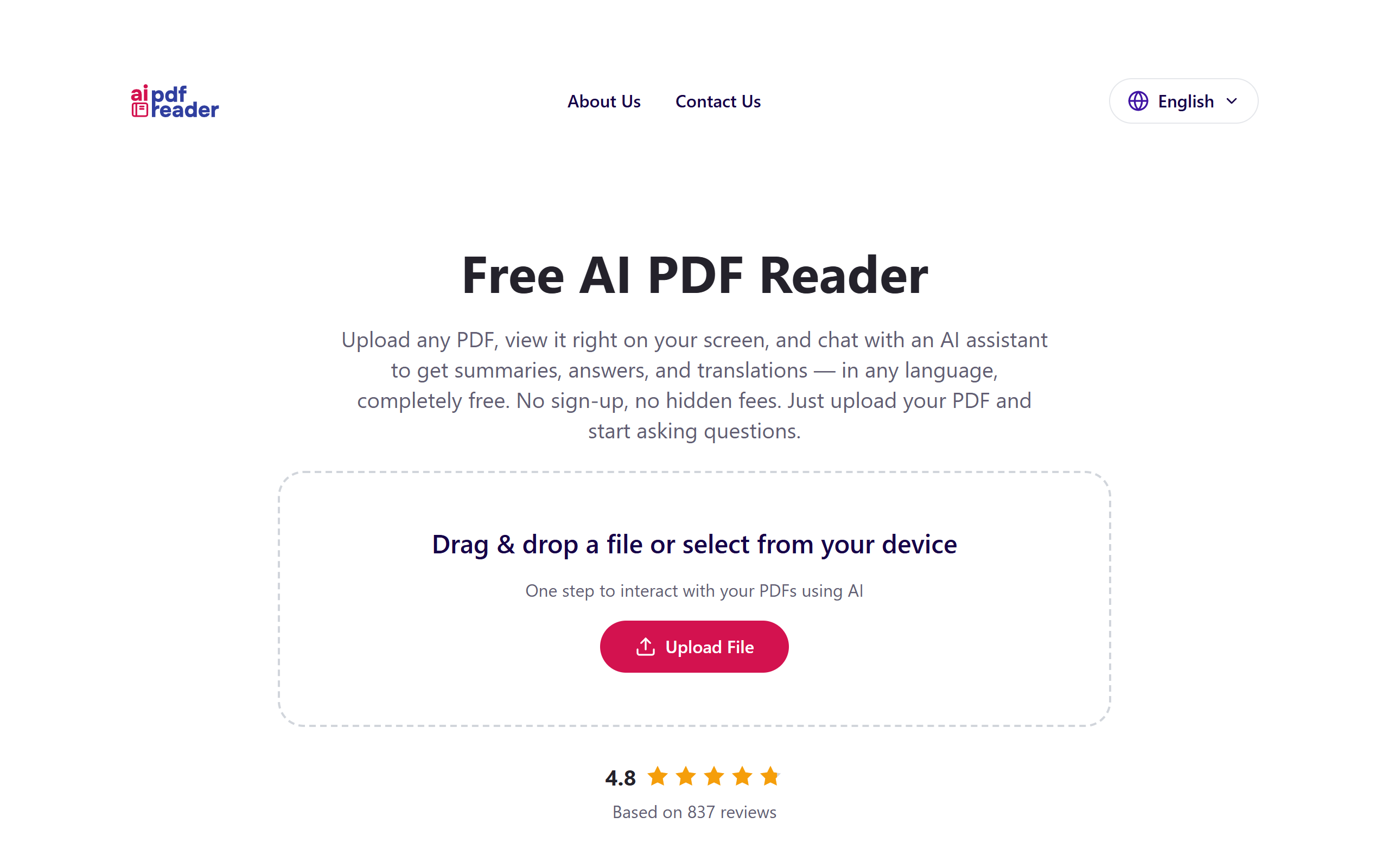 Free AI PDF Reader screenshot