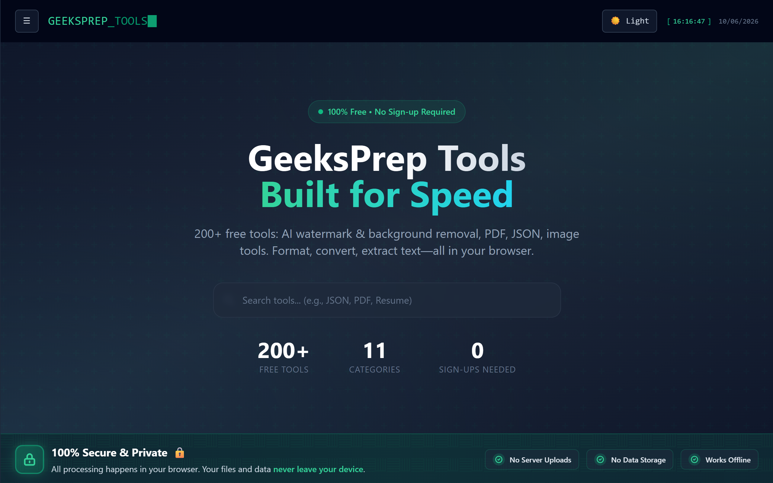 Free Browser screenshot