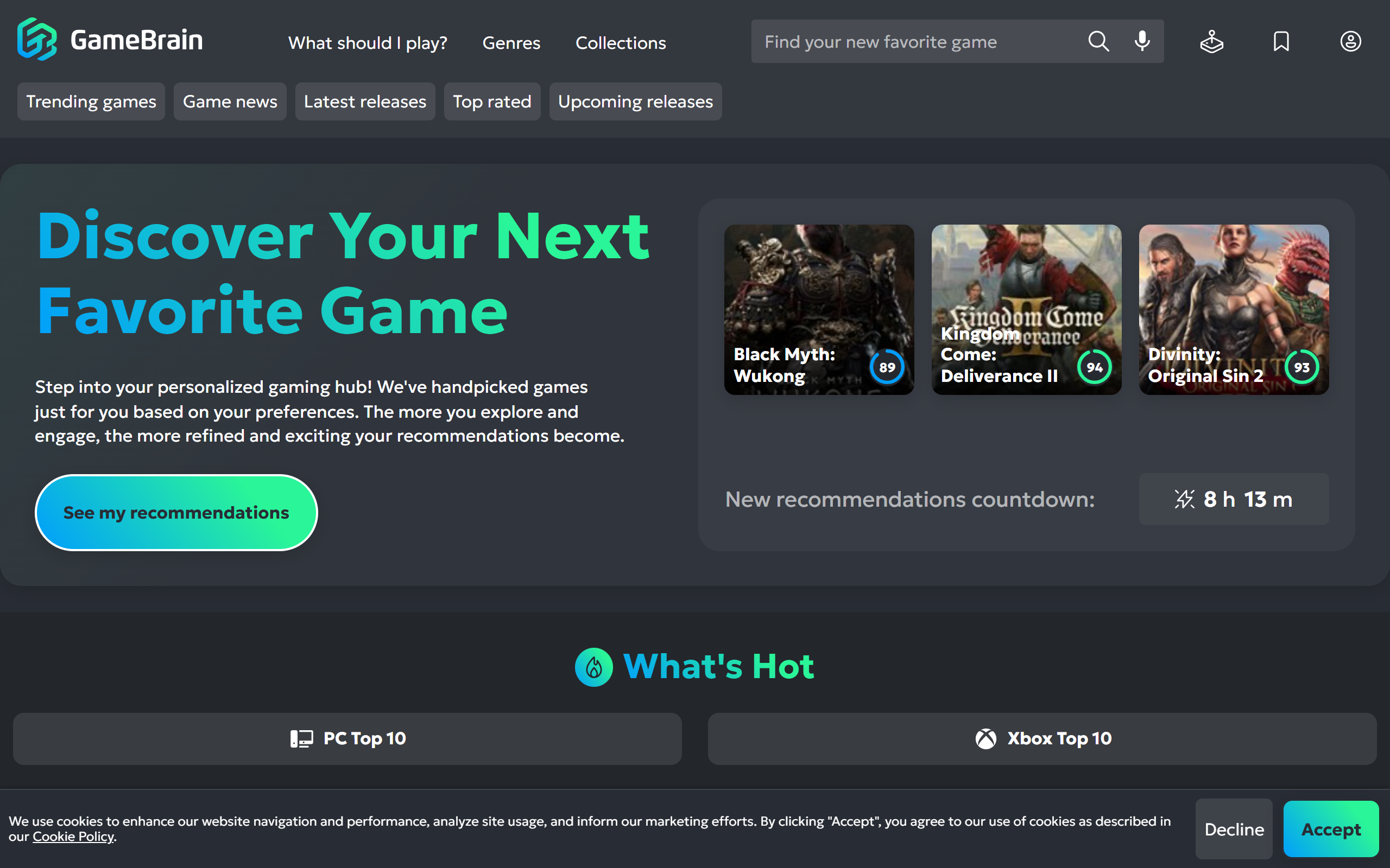 GameBrain screenshot