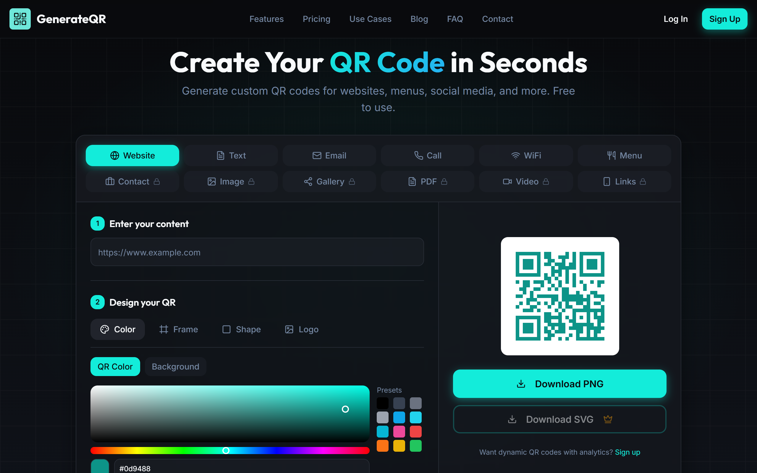 GenerateQR screenshot