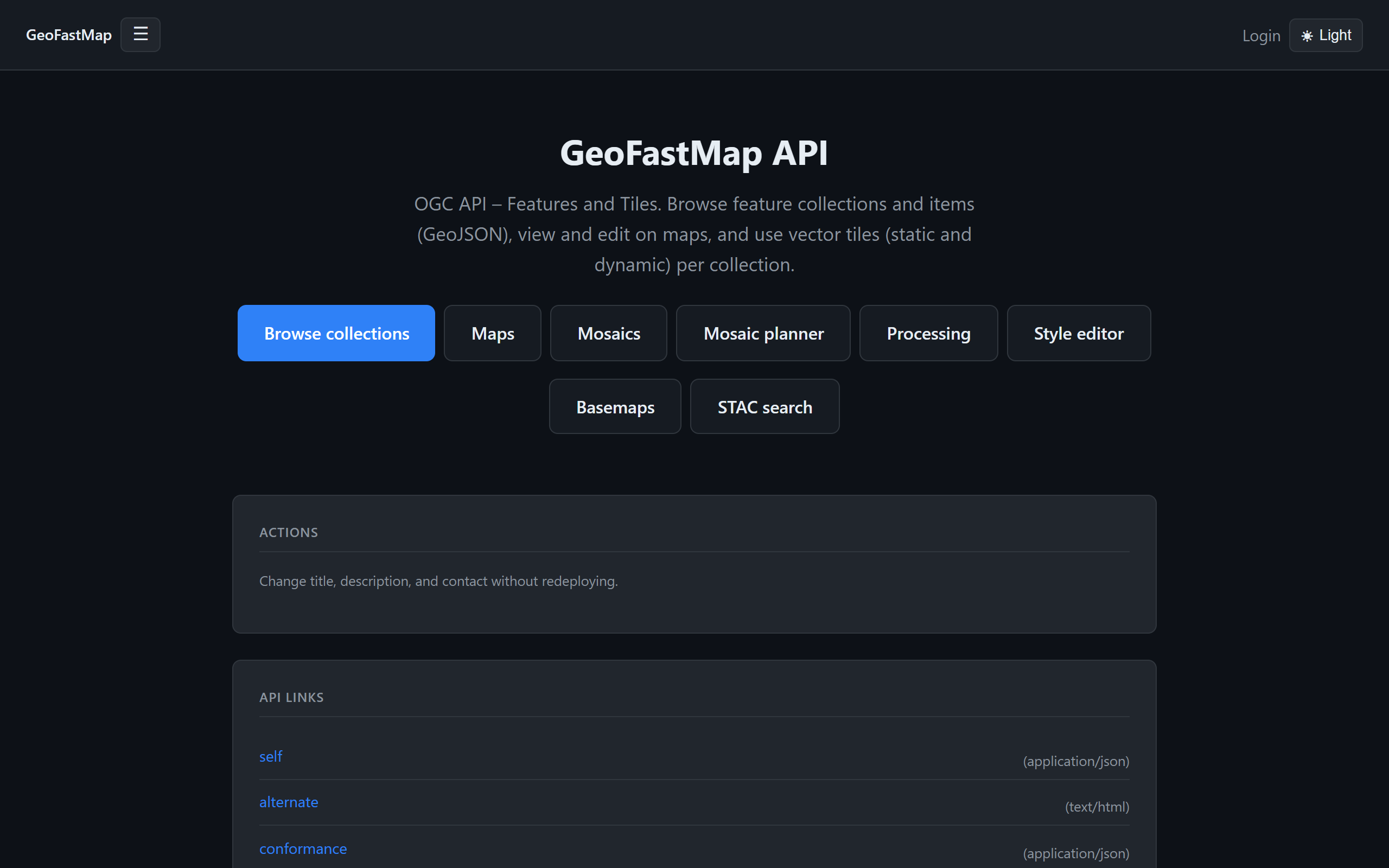 GeoFastMapAPI screenshot