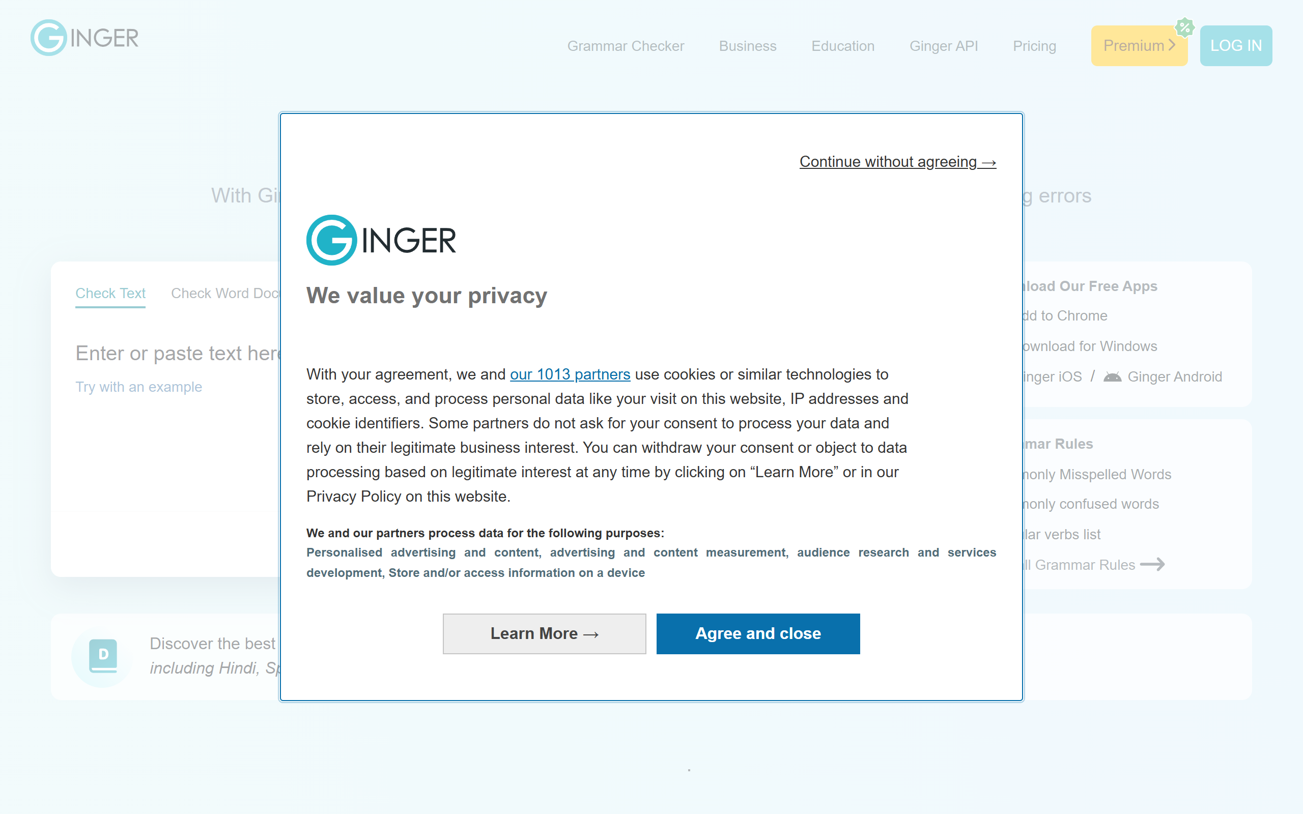 Ginger screenshot