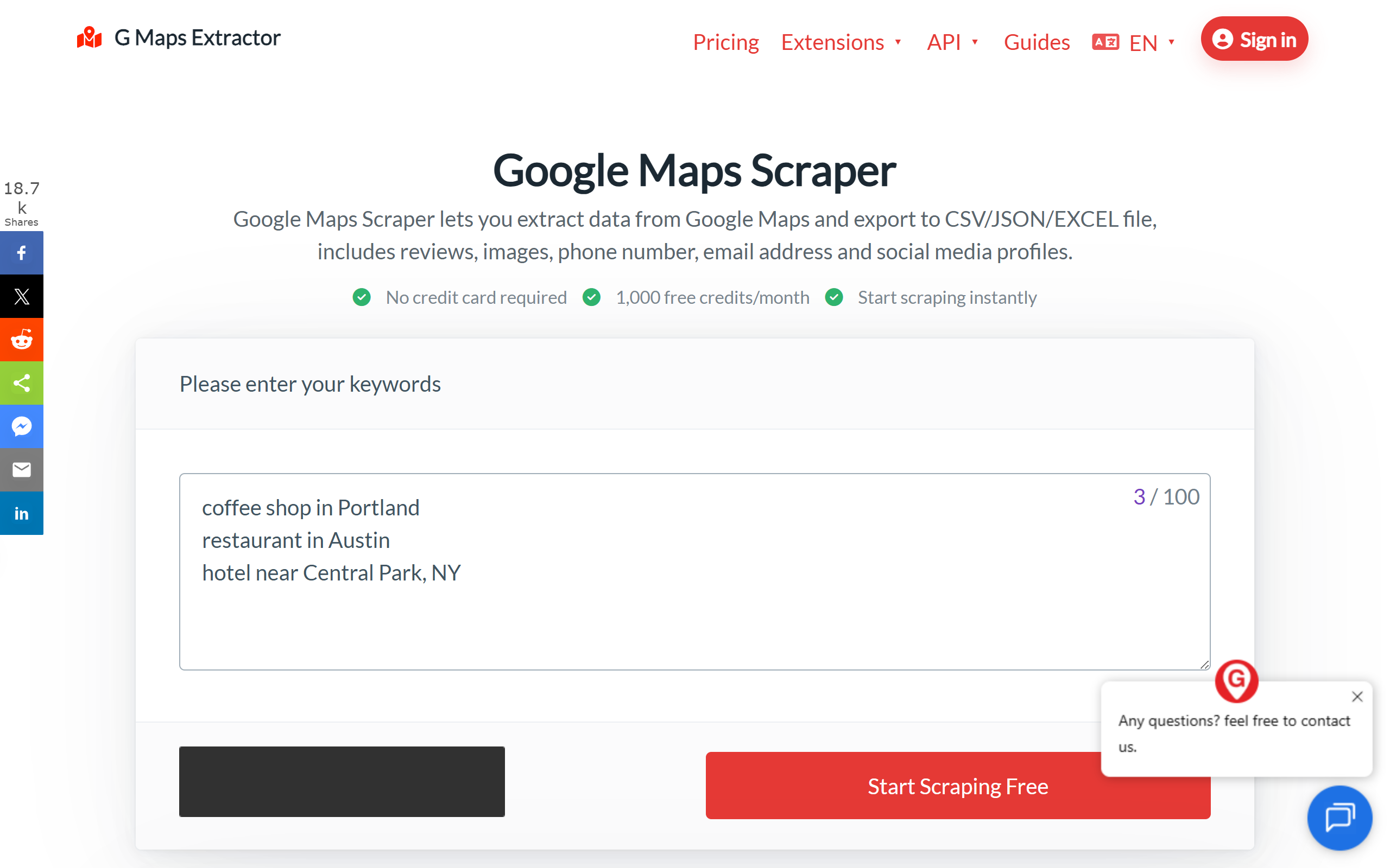 G Maps Extractor screenshot