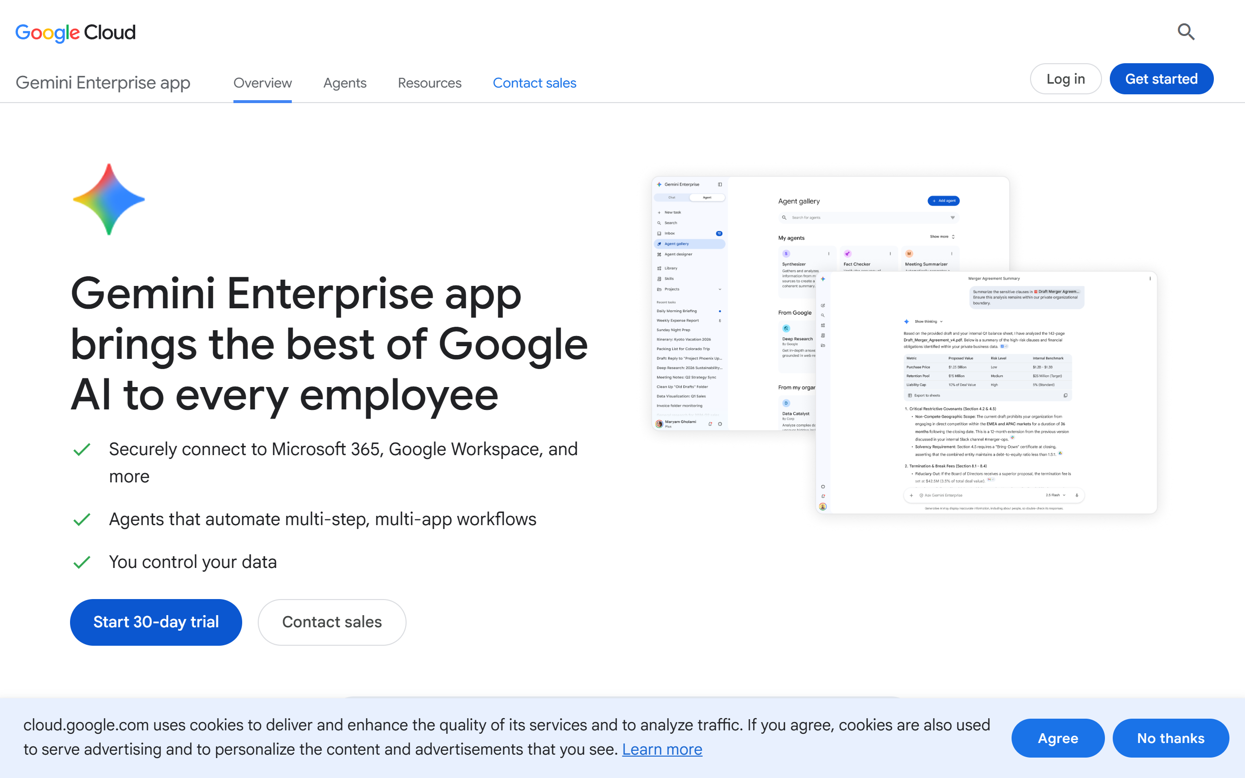 Google Cloud Search screenshot