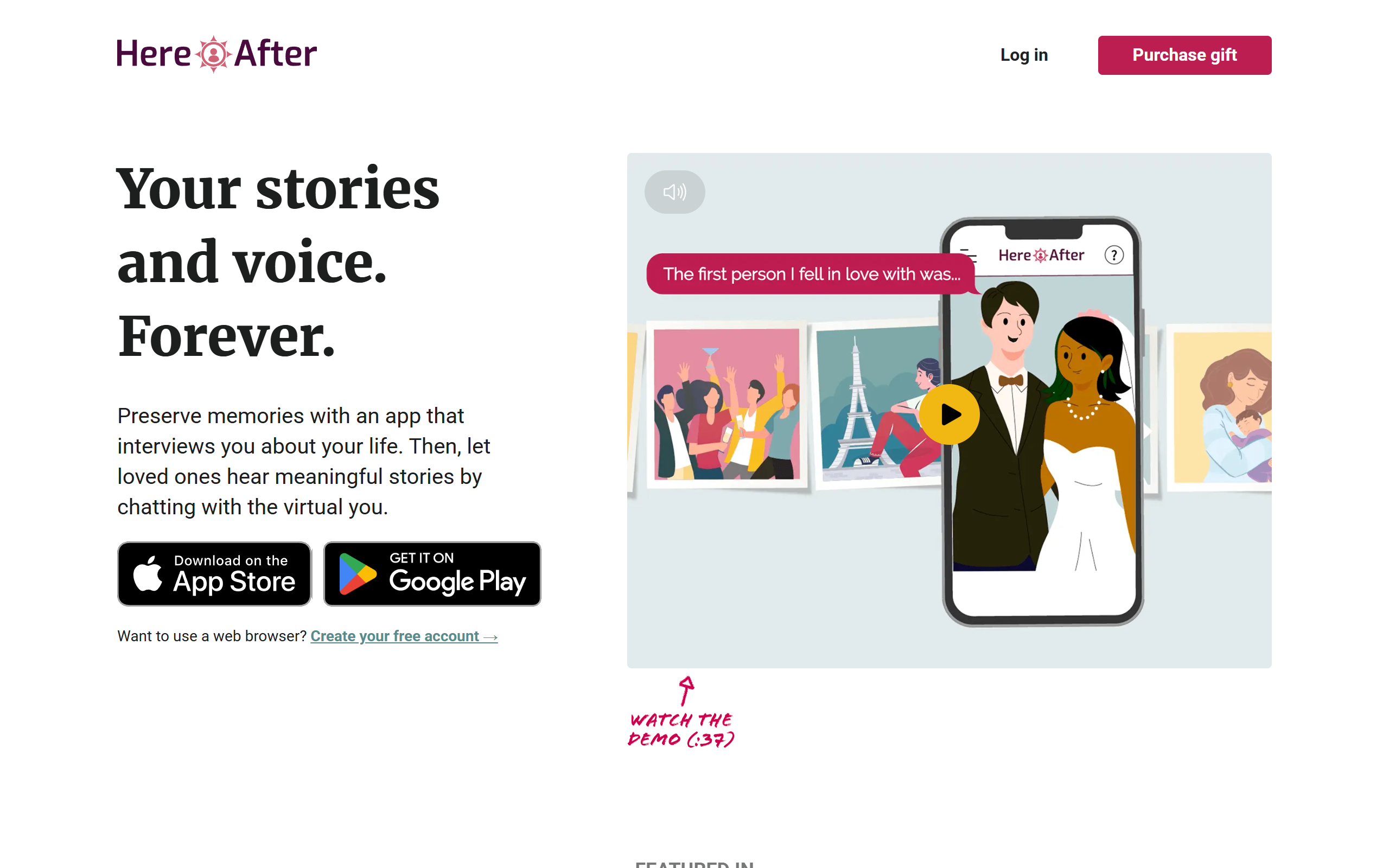 HereAfter AI screenshot