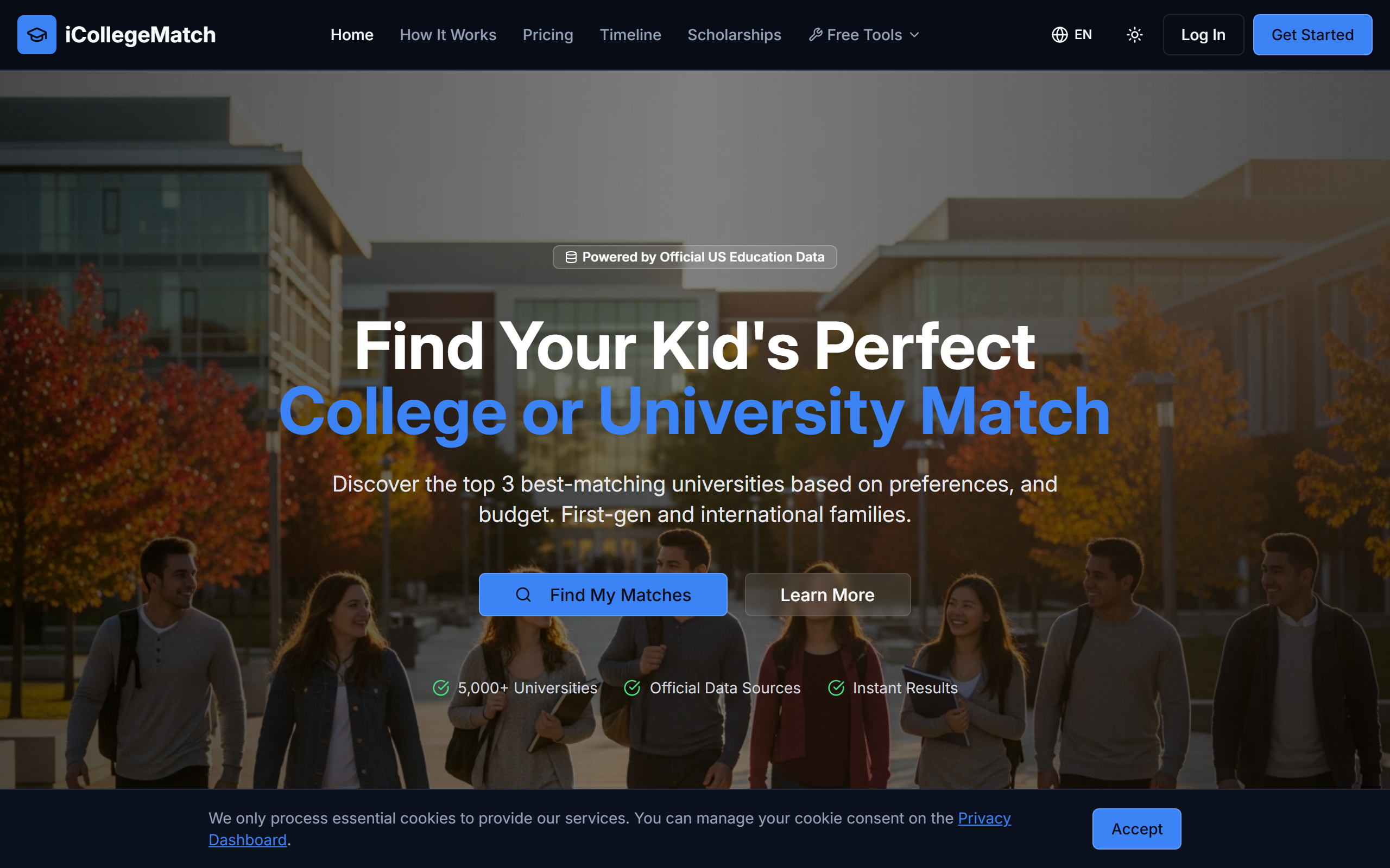 iCollege Match screenshot