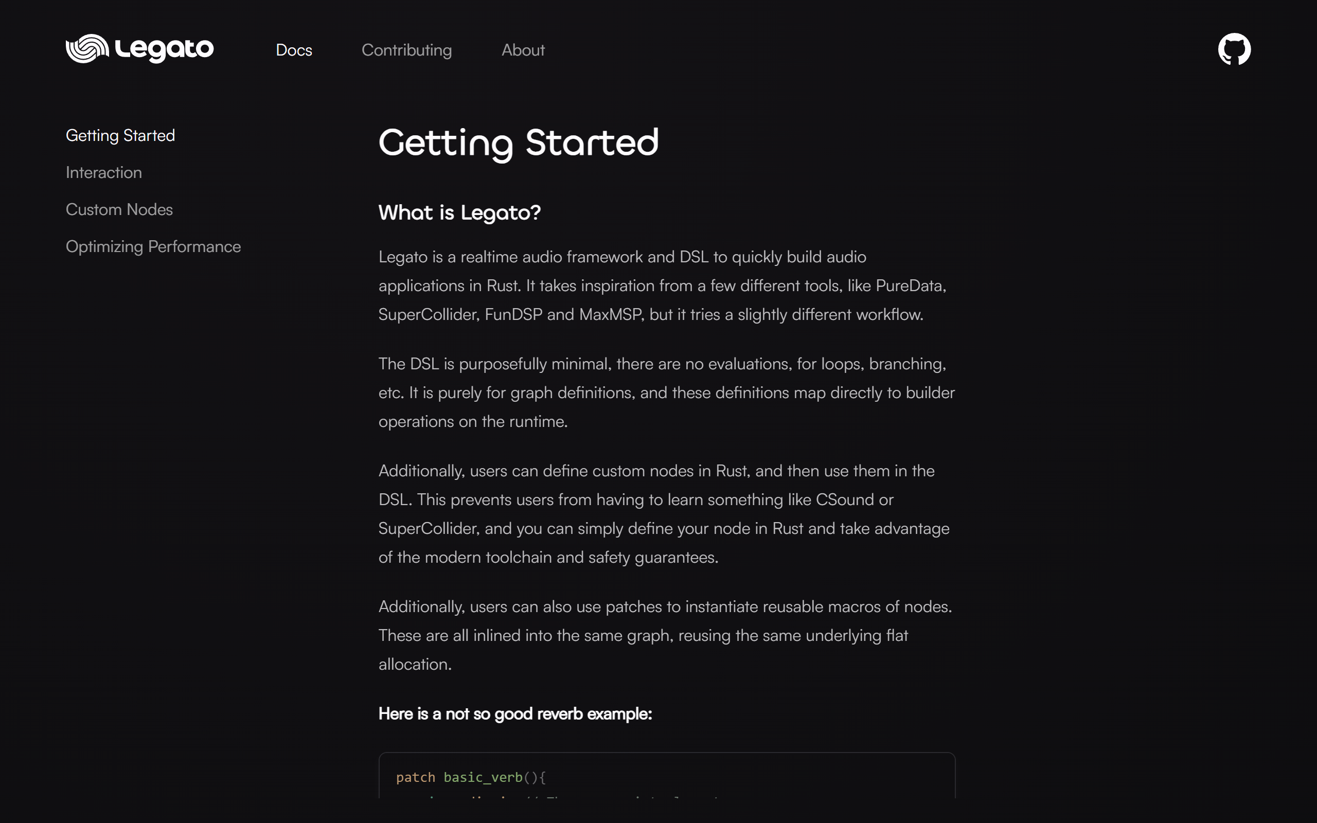 Legato screenshot