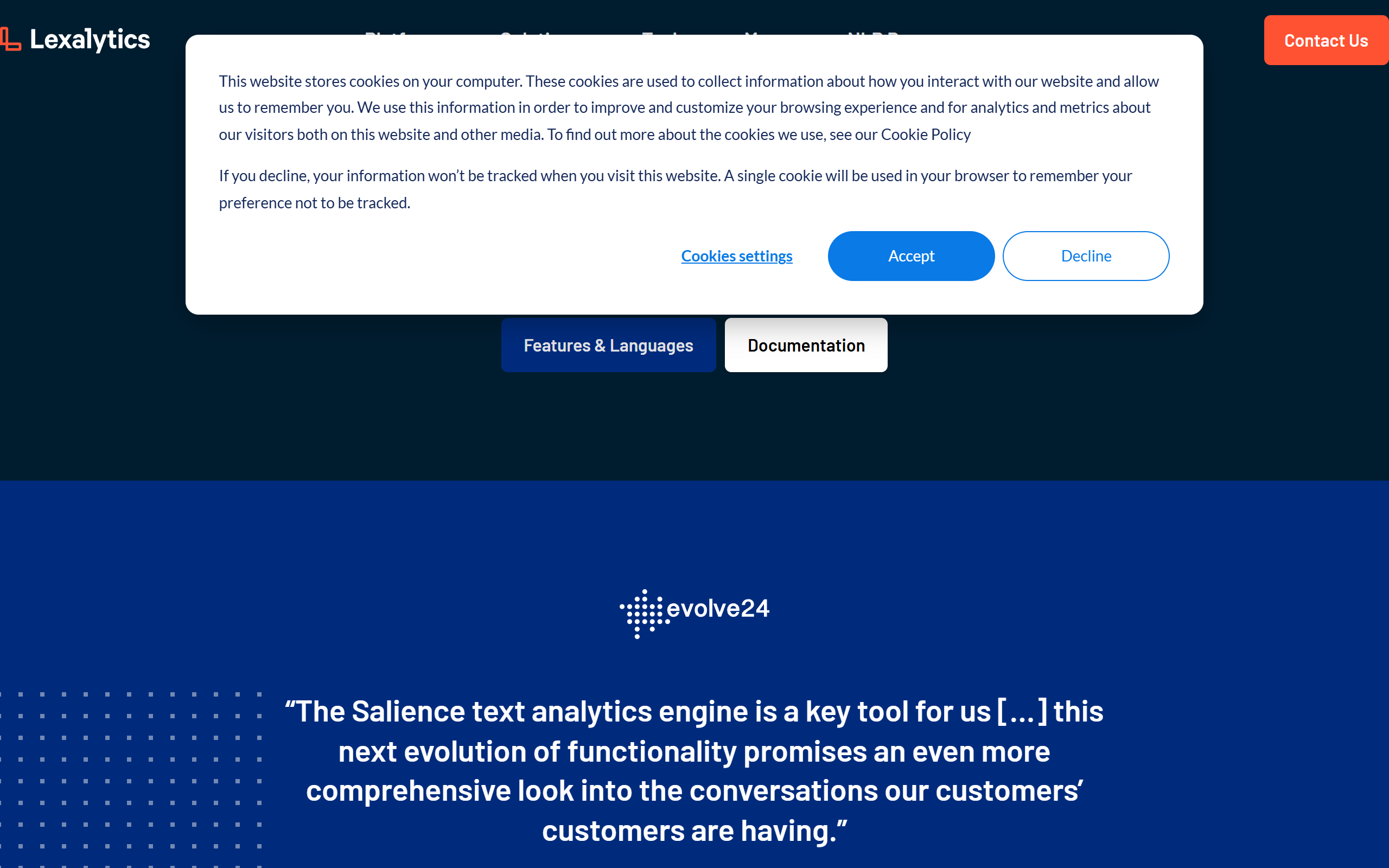 Lexalytics Salience6 screenshot