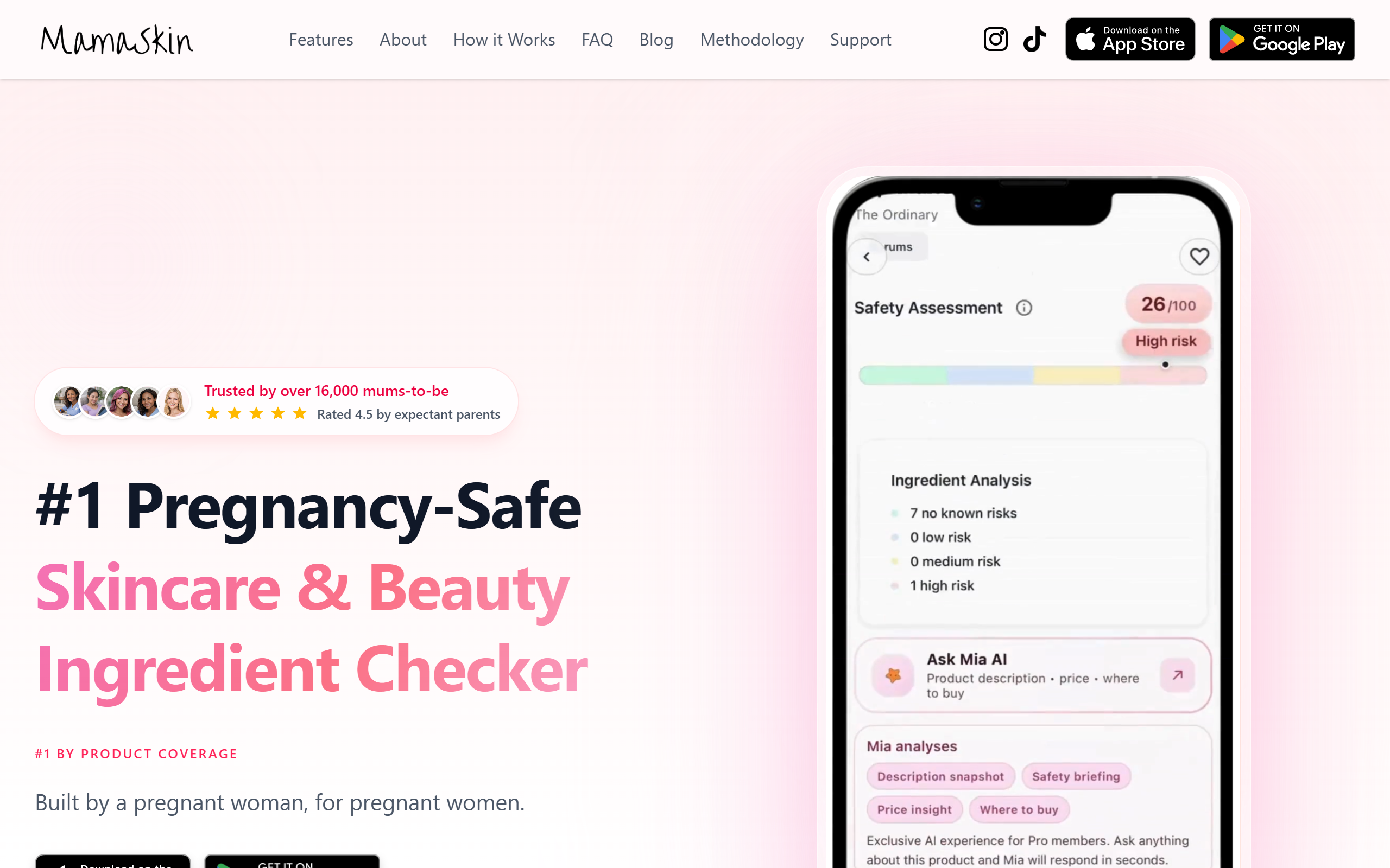 MamaSkin Pregnancy Skincare screenshot