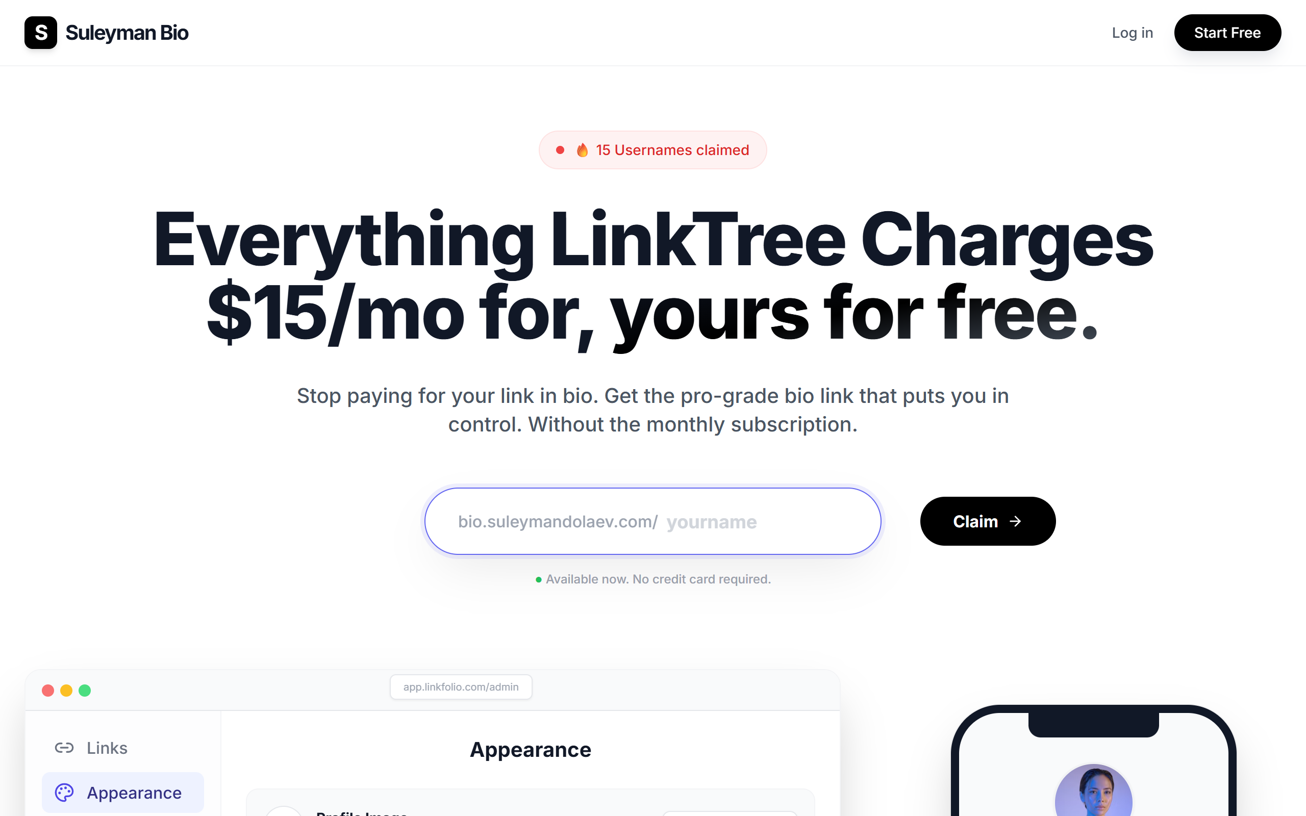 ManyLinks - Free Link in Bio Tool screenshot